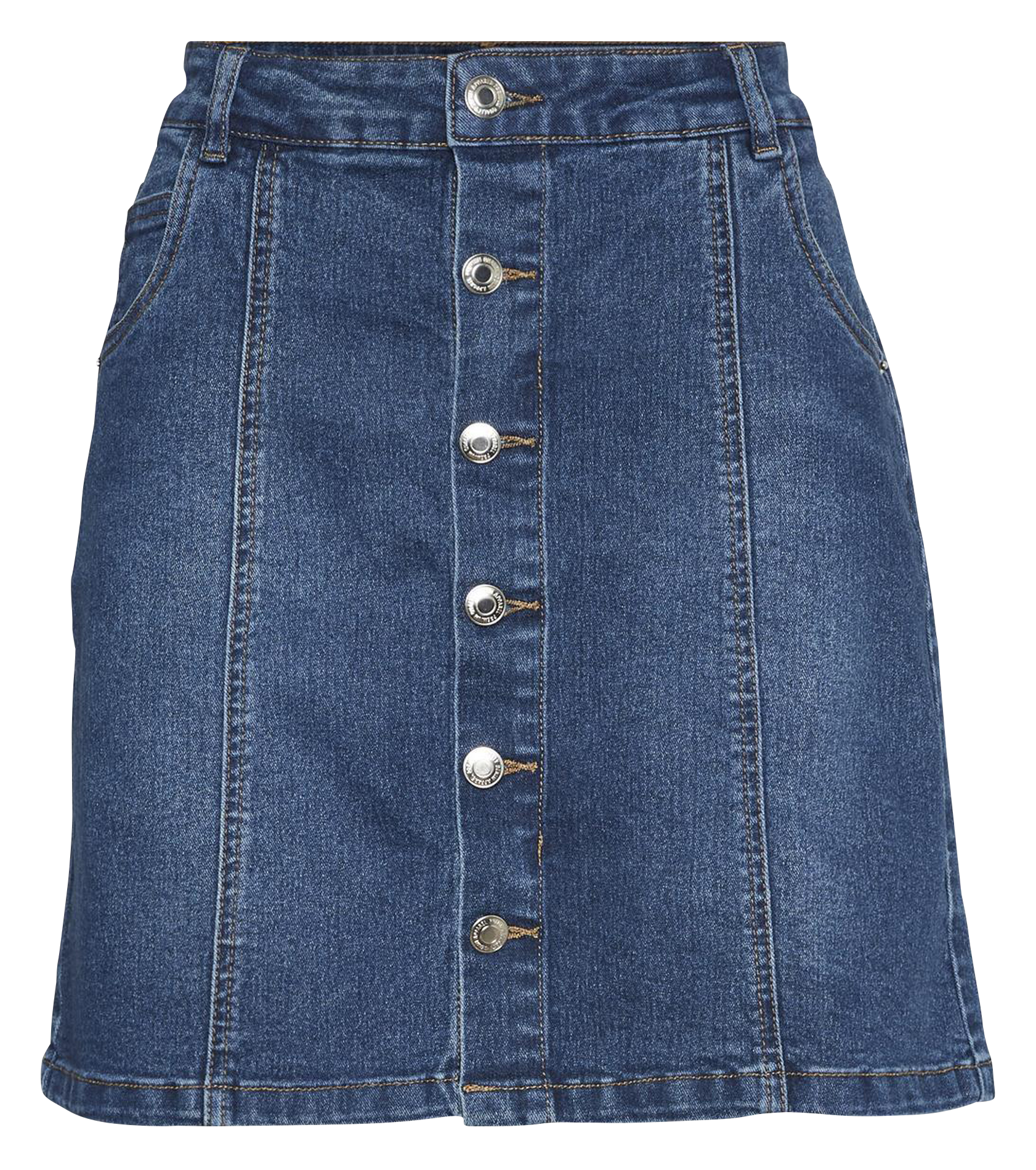 Jupe courte denim en coton mélangé  VERO MODA CURVE Jean Délavé