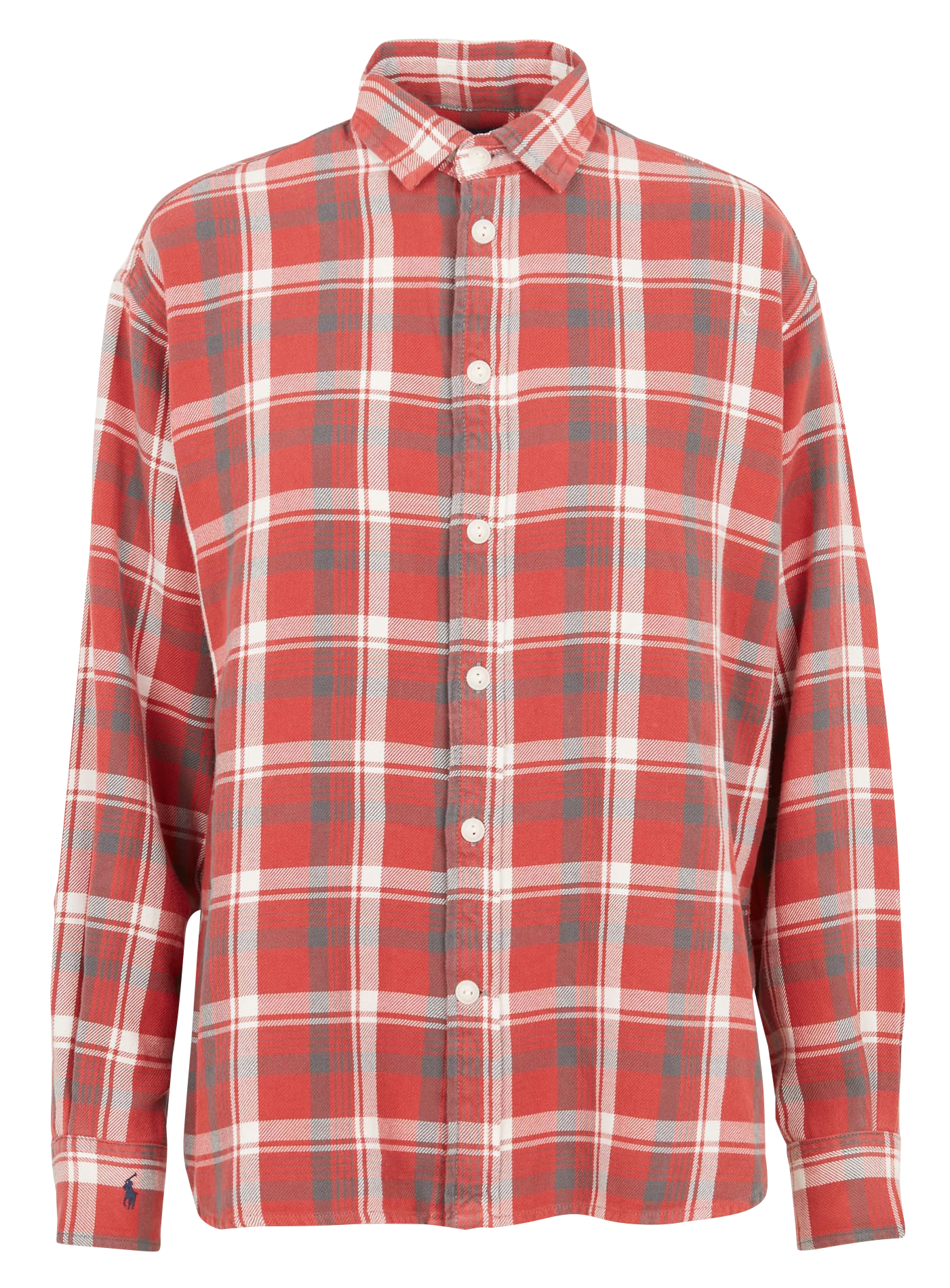 Chemise col classique à carreaux en coton POLO RALPH LAUREN Rouge