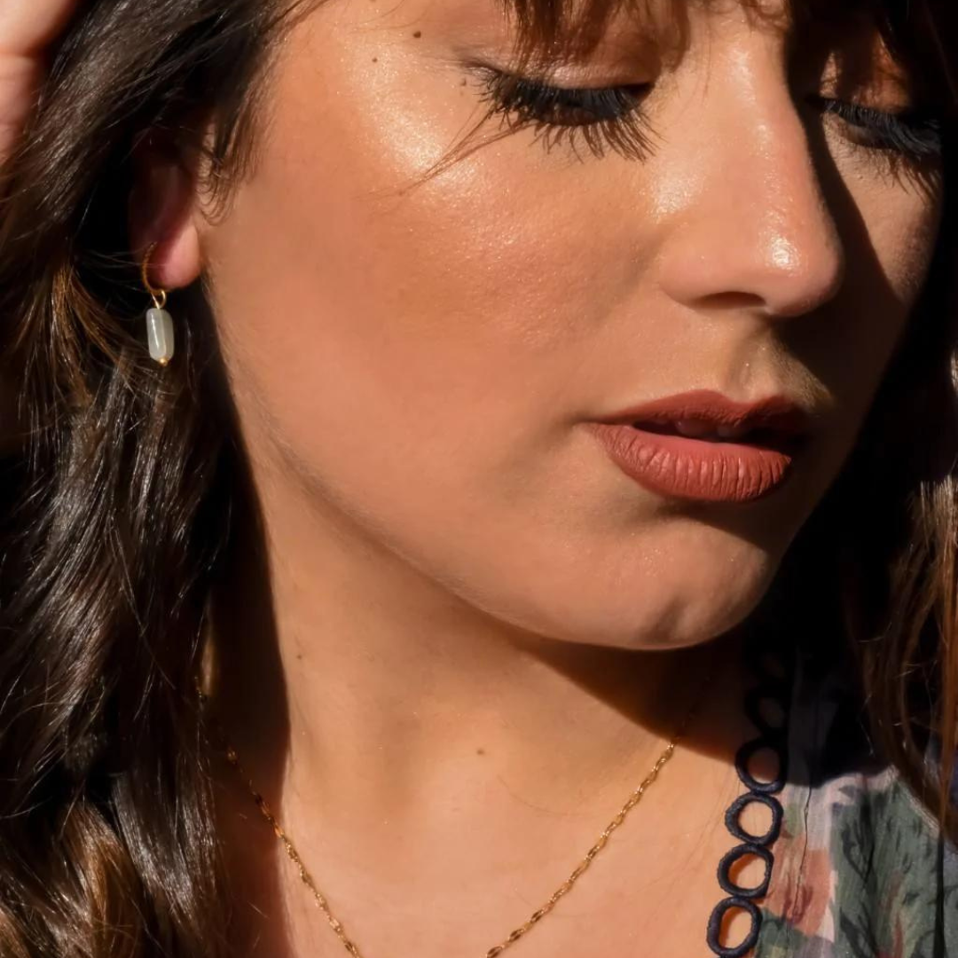 Aquamarine earrings GINANDGER Blue