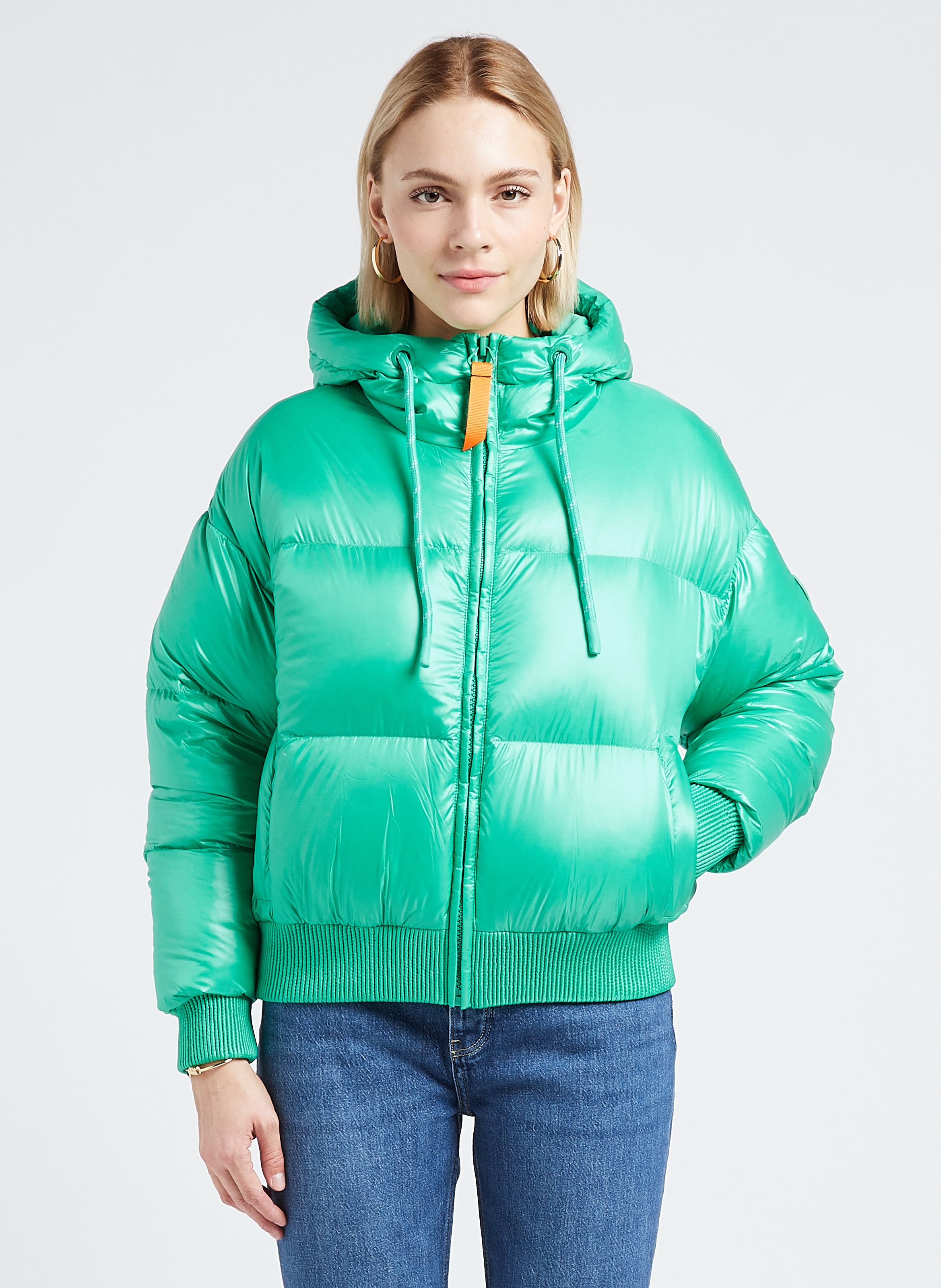 Short Down Jacket With Hood Absinthe Gertrude Gaston Women