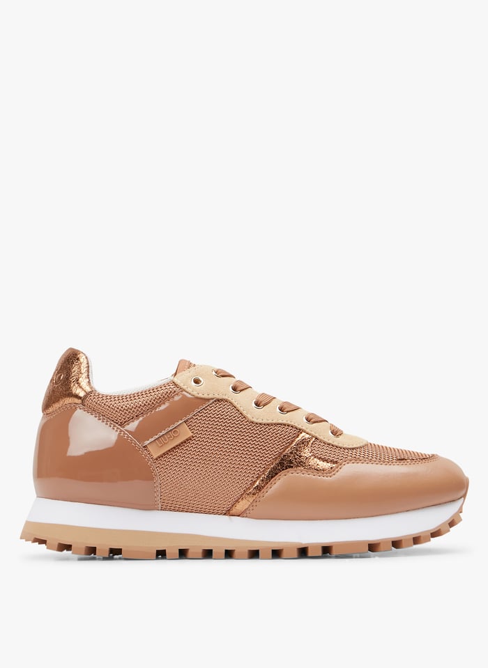 Patent Low Mesh Sneakers Tan Liu Jo Women Place des Tendances