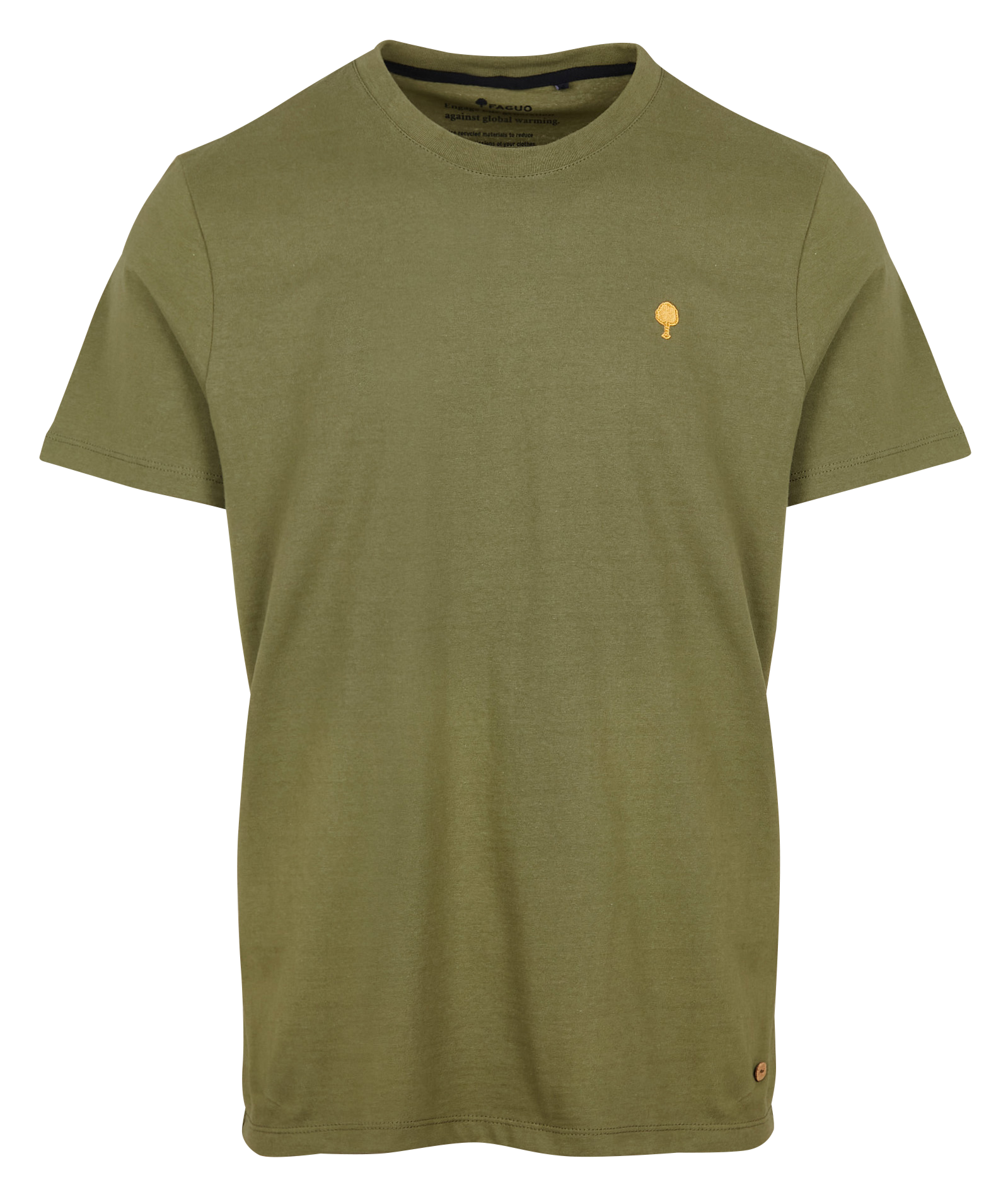 Besticktes T-Shirt aus Baumwoll-Mix, Regular Fit FAGUO Khaki