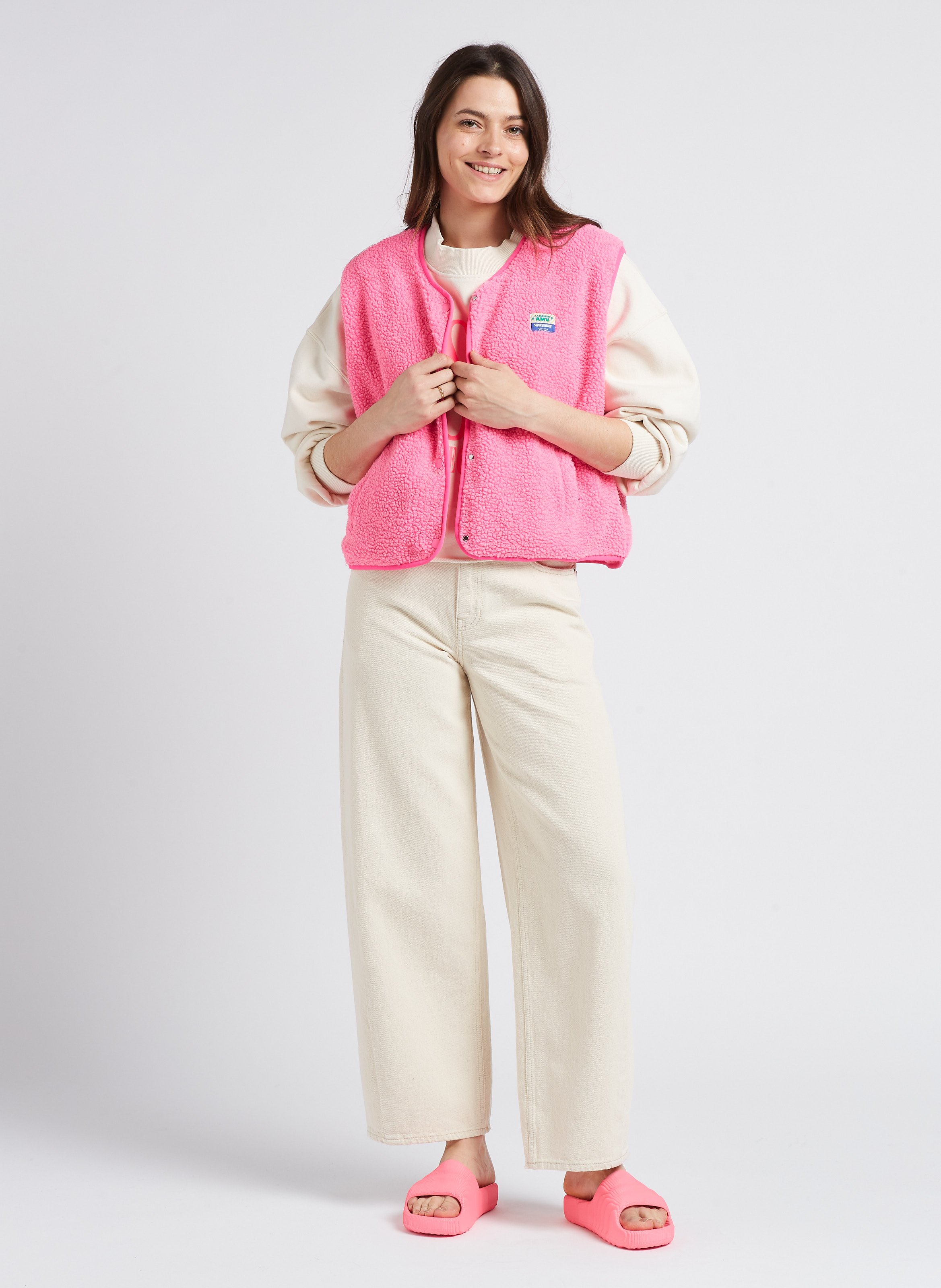 Weste aus Sweatstoff mit Rundhalskragen AMERICAN VINTAGE Rosa