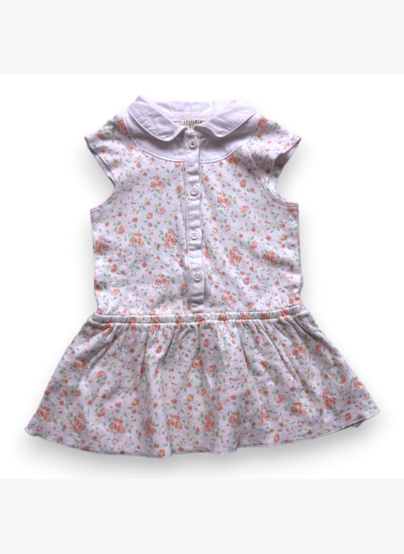 Robe Blanche a Fleurs 9 Mois Blanc Carrement Beau Seconde Main Enfant C75P7368 V1 Place des Tendances