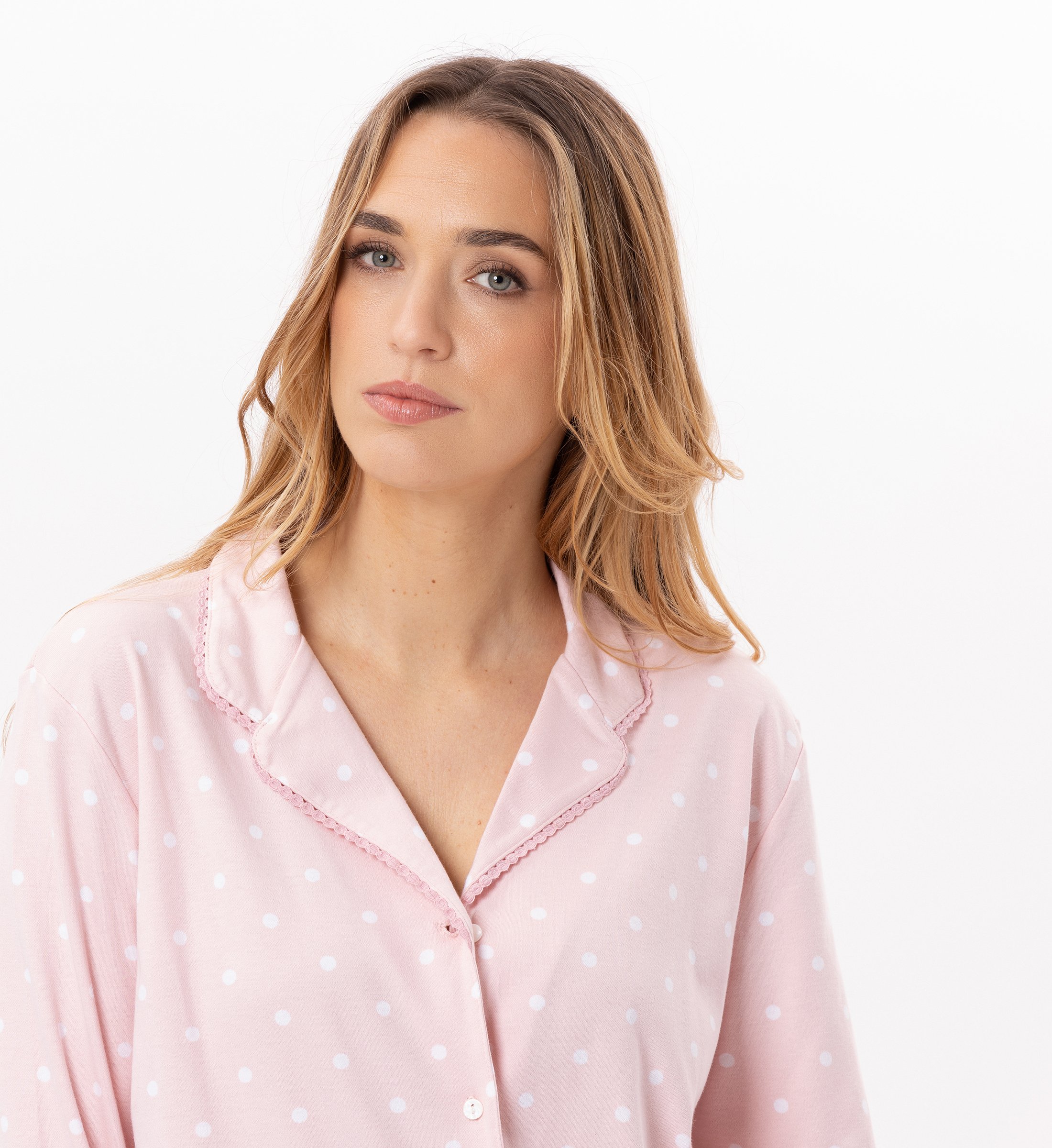 Buttoned cotton pajamas LE CHAT Pink