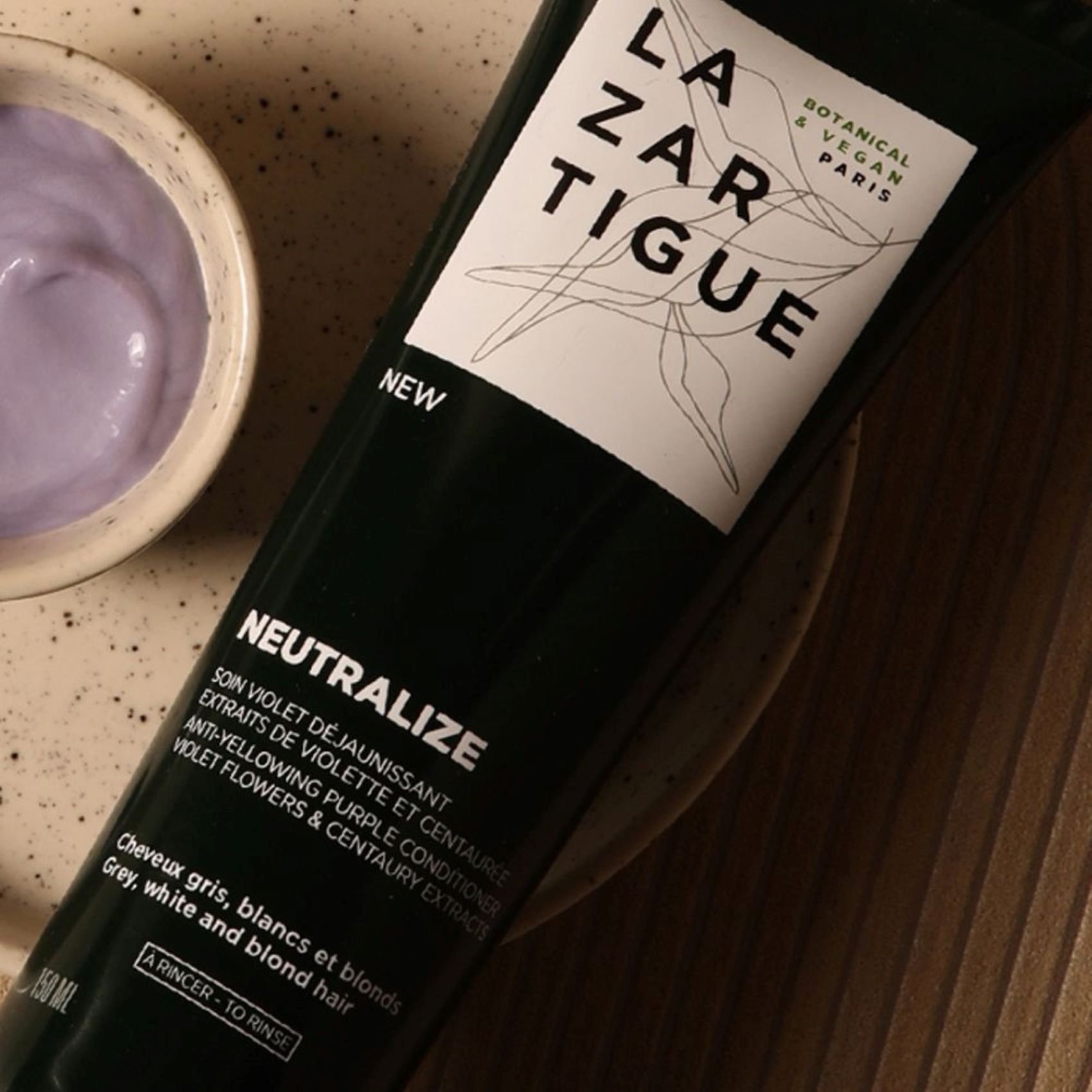 NEUTRALIZE SOIN APRES SHAMPOOING Violet Déjaunissant Cheveux Blonds, Blancs et Gris LAZARTIGUE No color
