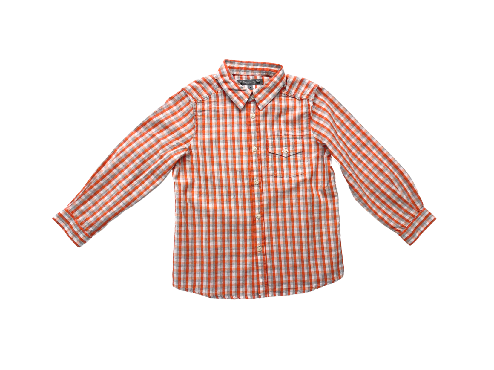 Orange child's shirt - 4 years BONPOINT - Seconde Main Orange