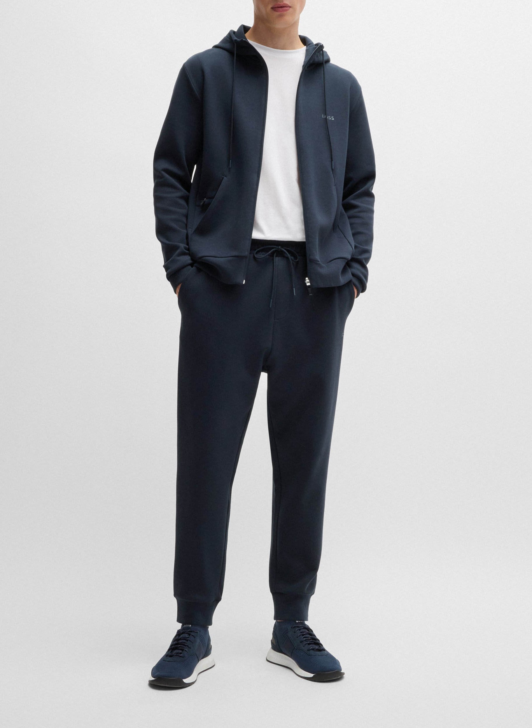 Printed cotton sweatpants BOSS Blue