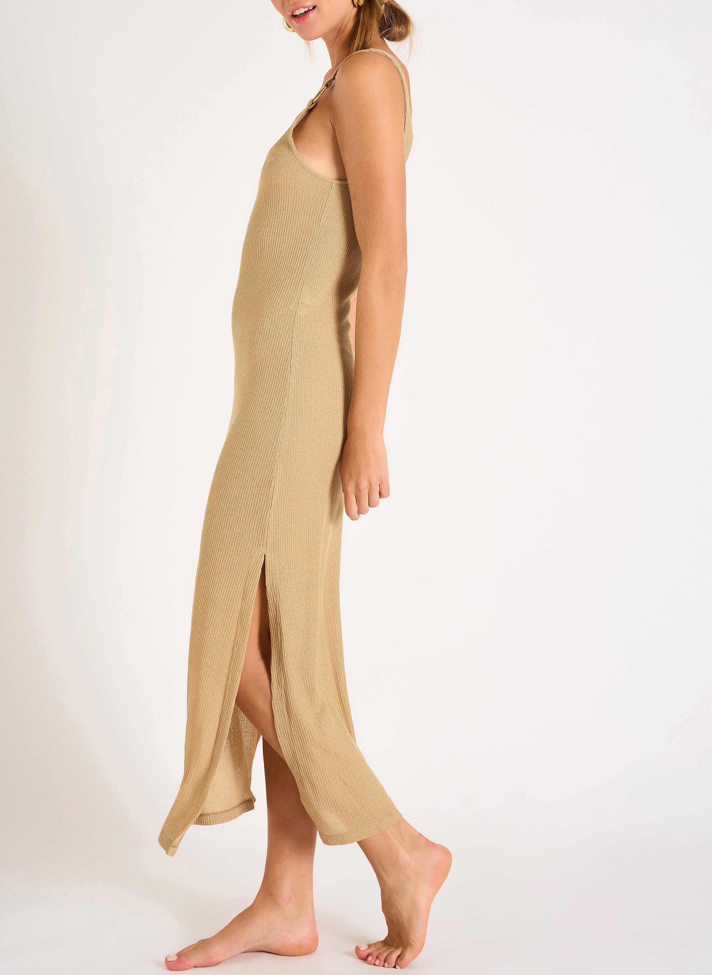 Straight knit beach dress BANANA MOON Beige