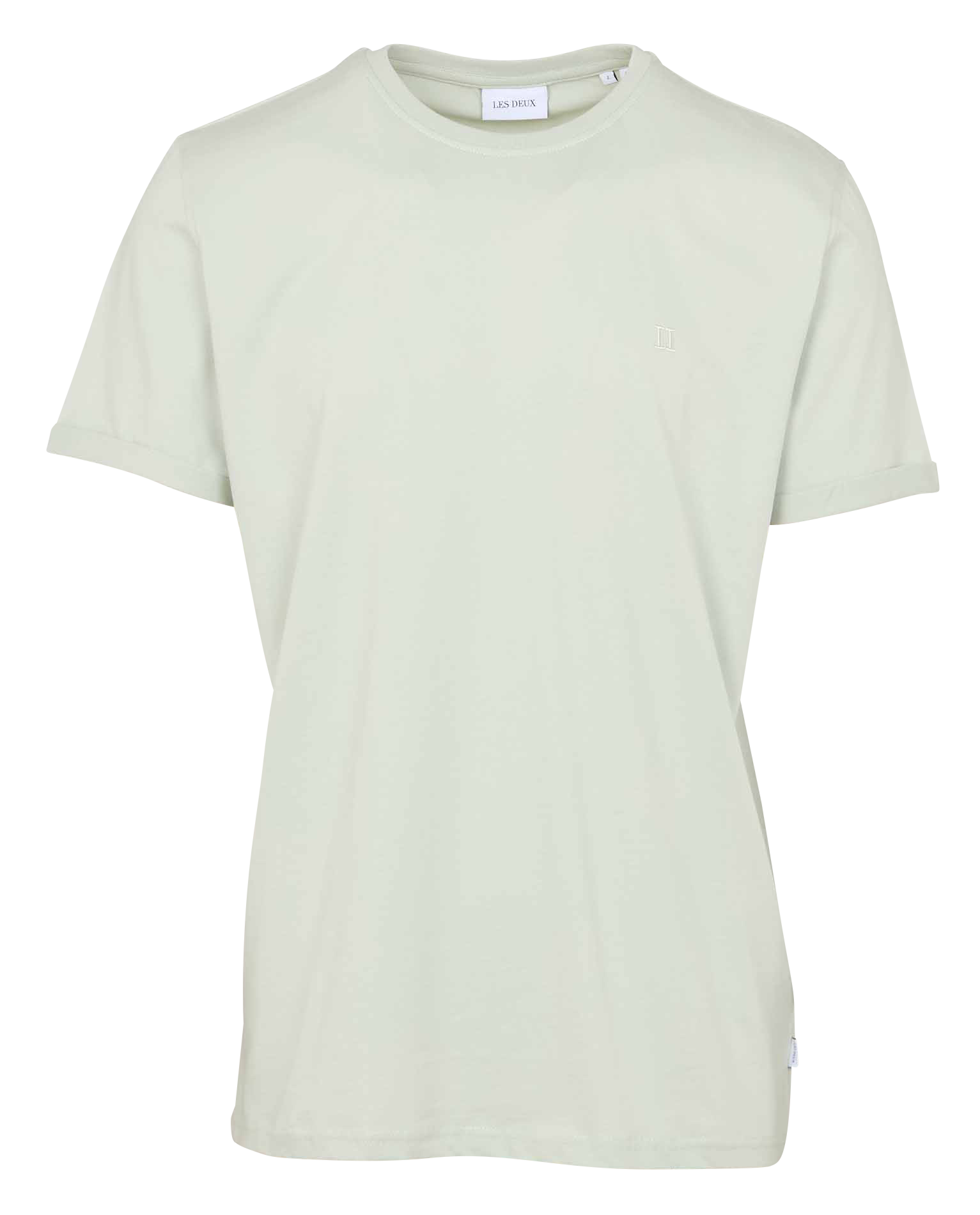 Heathered straight cotton t-shirt LES DEUX Green
