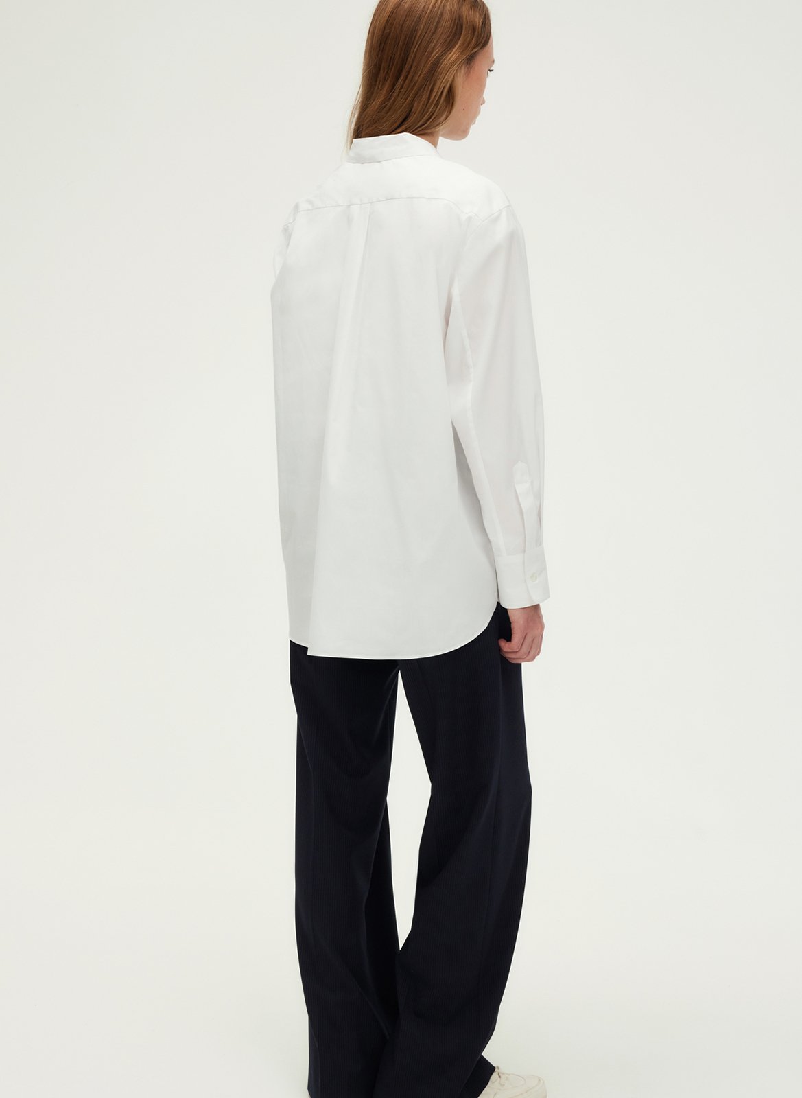 Chemise col classique en coton PABLO Blanc