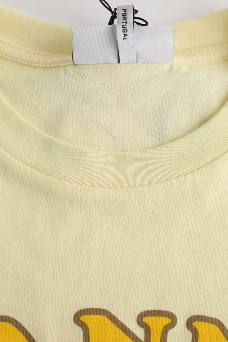 Cotton T-shirt GANNI - Seconde Main Yellow