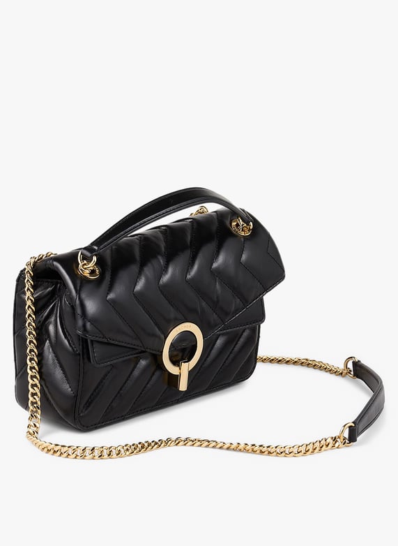 Small quilted leather bag Black Sandro Women Place des Tendances