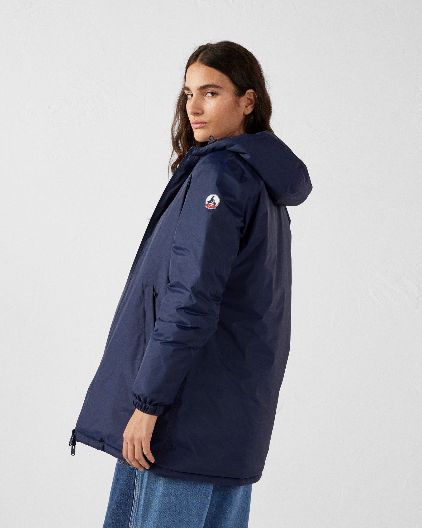 Reversible long puffer coat roma 2.0 JOTT Blue