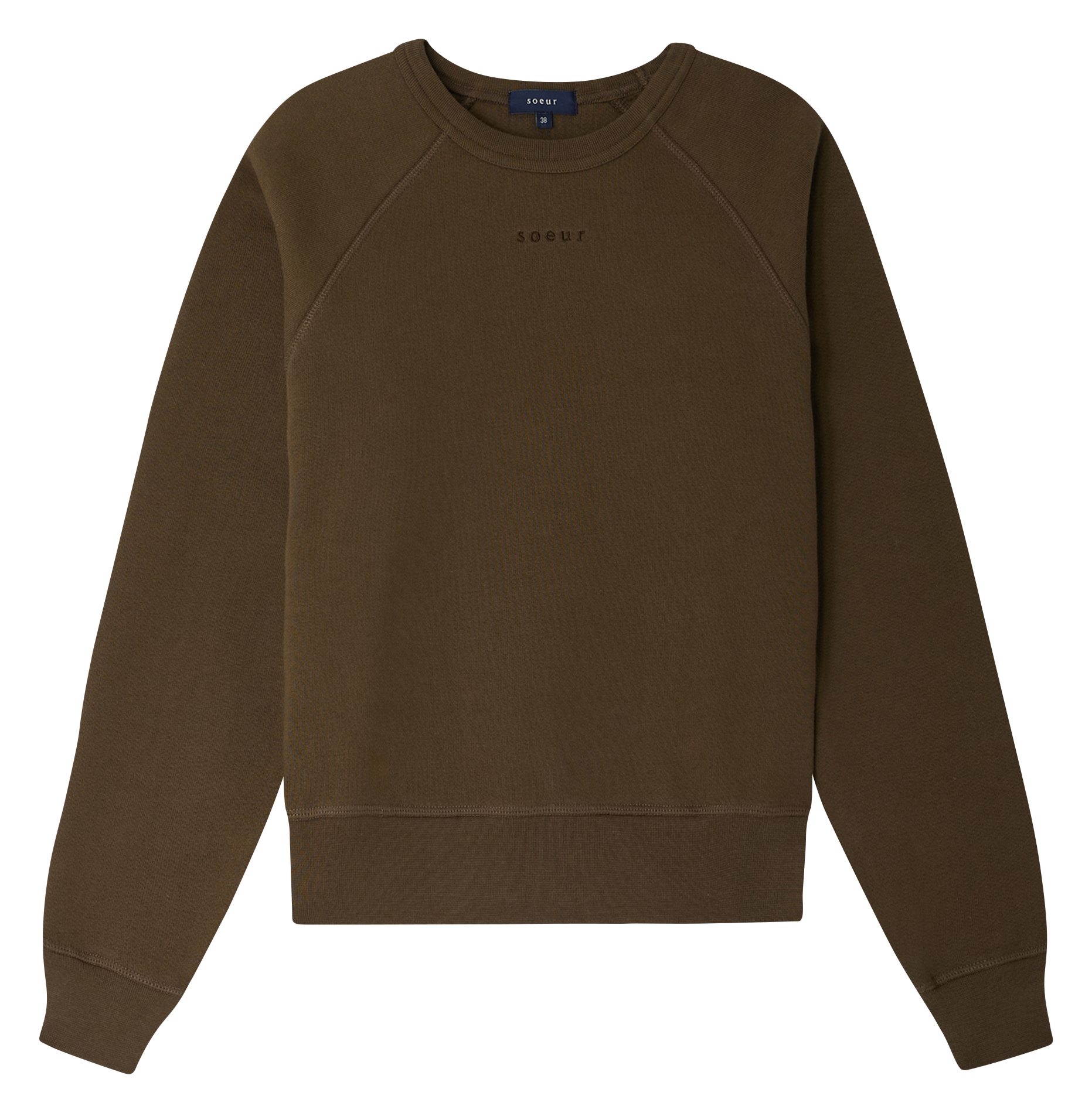 Sweat droit en coton bio SOEUR Kaki