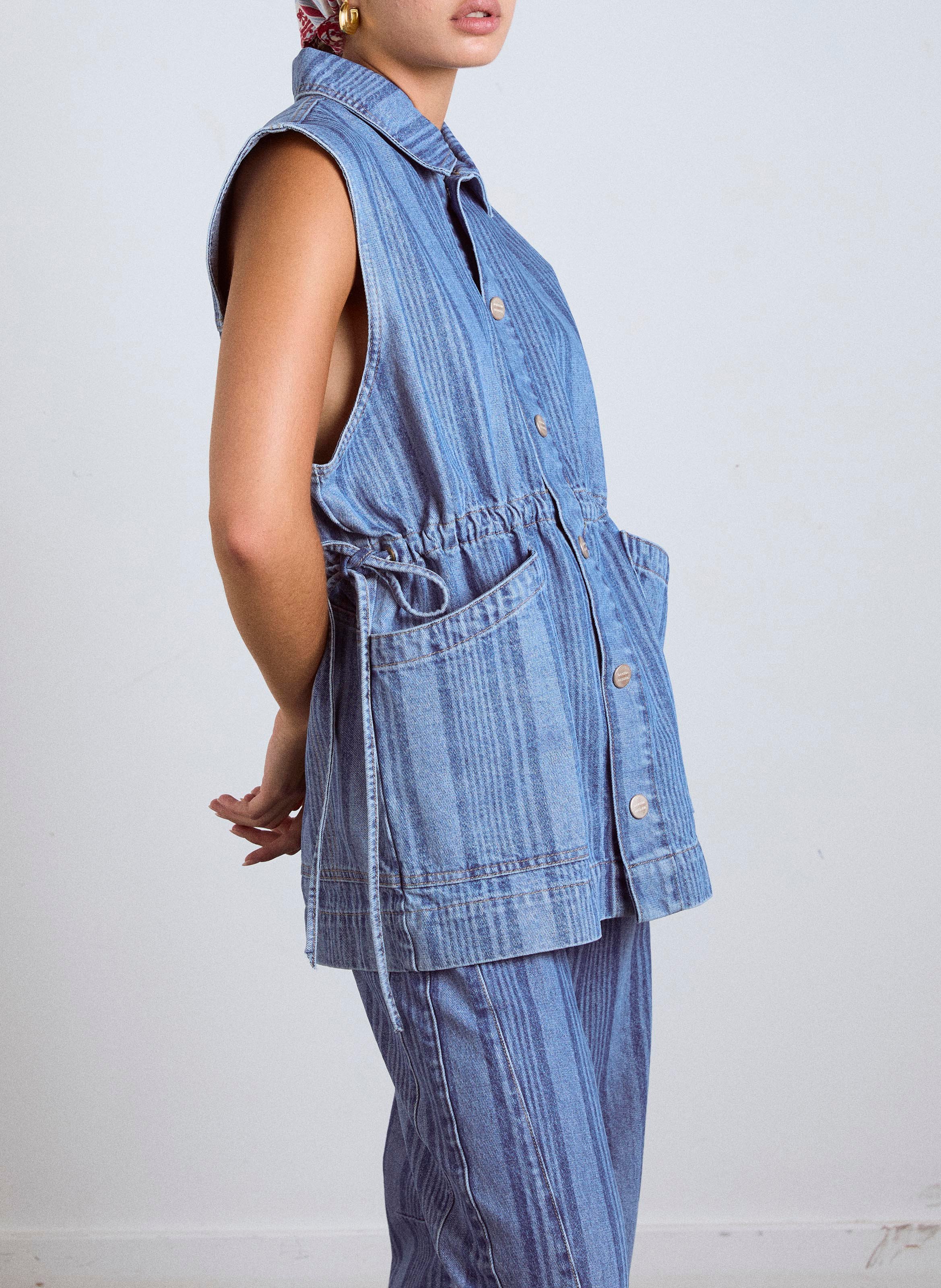 Veste en jean en coton bio DAMSON MADDER Bleu