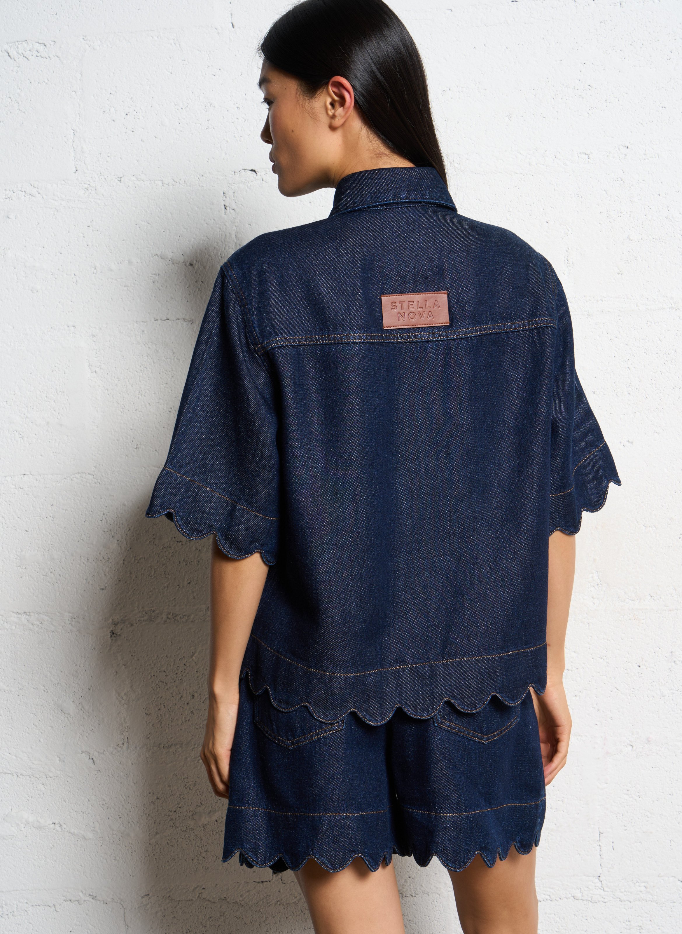 Jeanshemd mit klassischem Kragen STELLA NOVA Blau