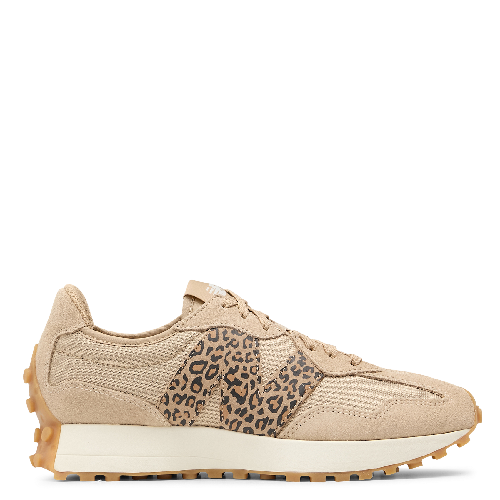 Low-top leather mix sneakers NEW BALANCE Beige