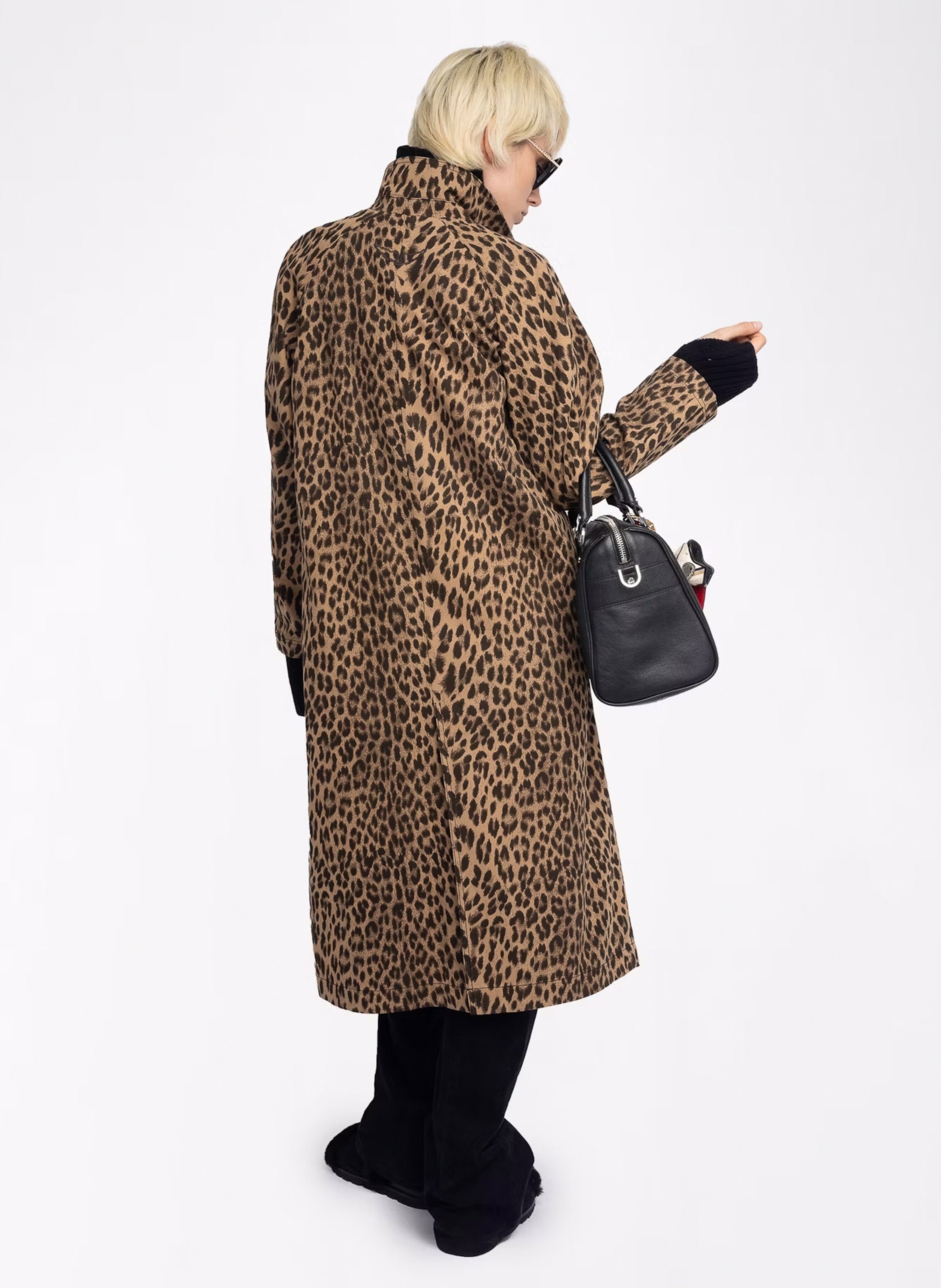 Manteau col classique léopard ZADIG&VOLTAIRE Marron