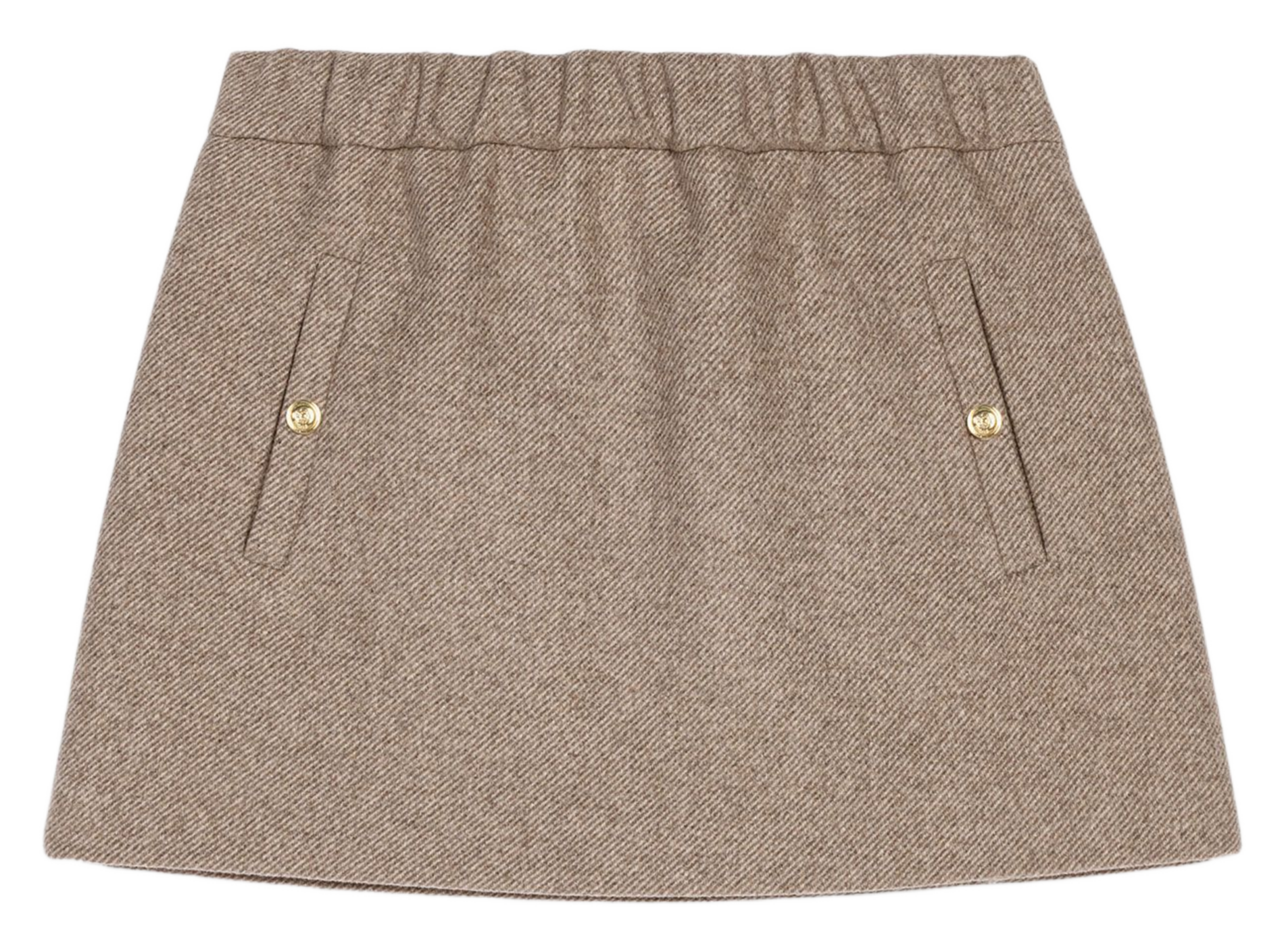 Jupe courte en laine mélangée MAJE Beige