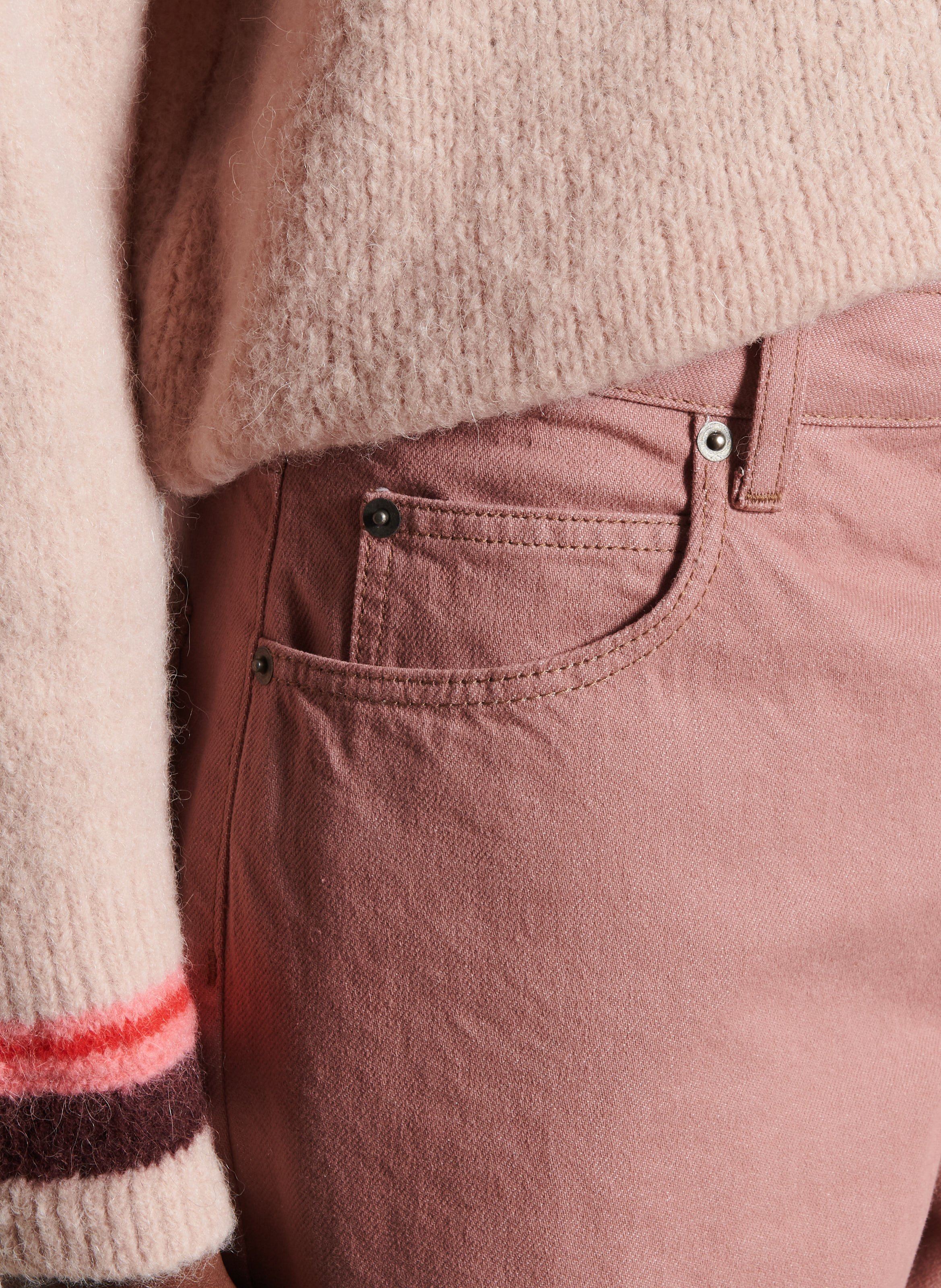 Jean droit uni en coton bio SOEUR Rose