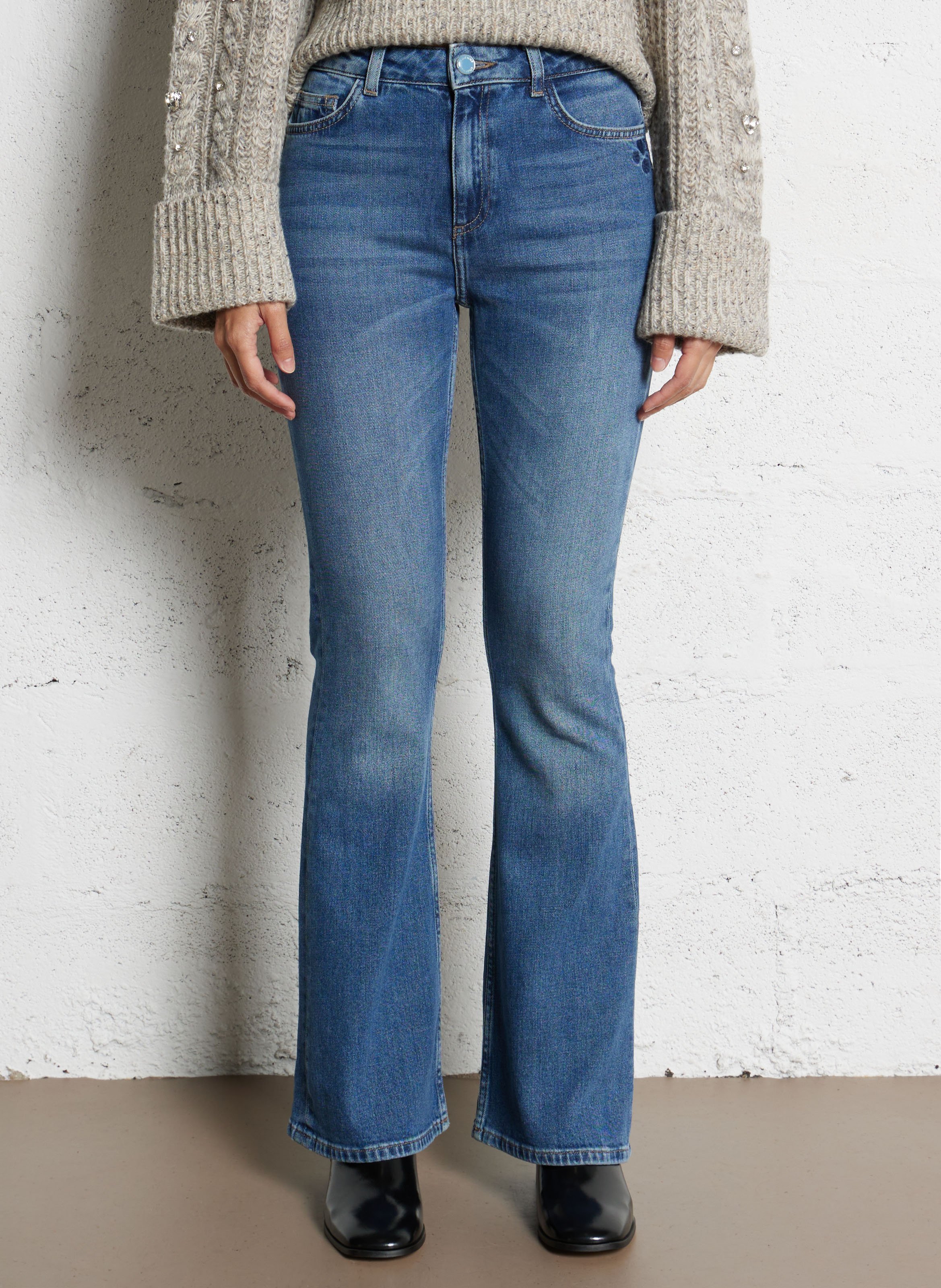 Bootcut-jeans | katoenblend FABIENNE CHAPOT Blauw
