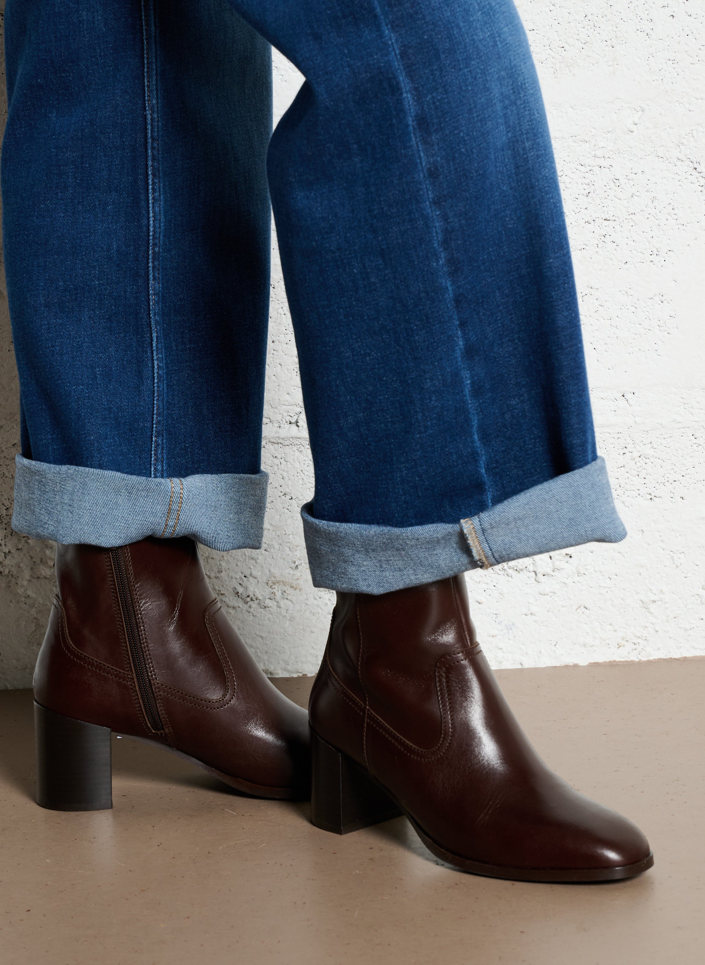 Bottines en cuir MELLOW YELLOW Marron