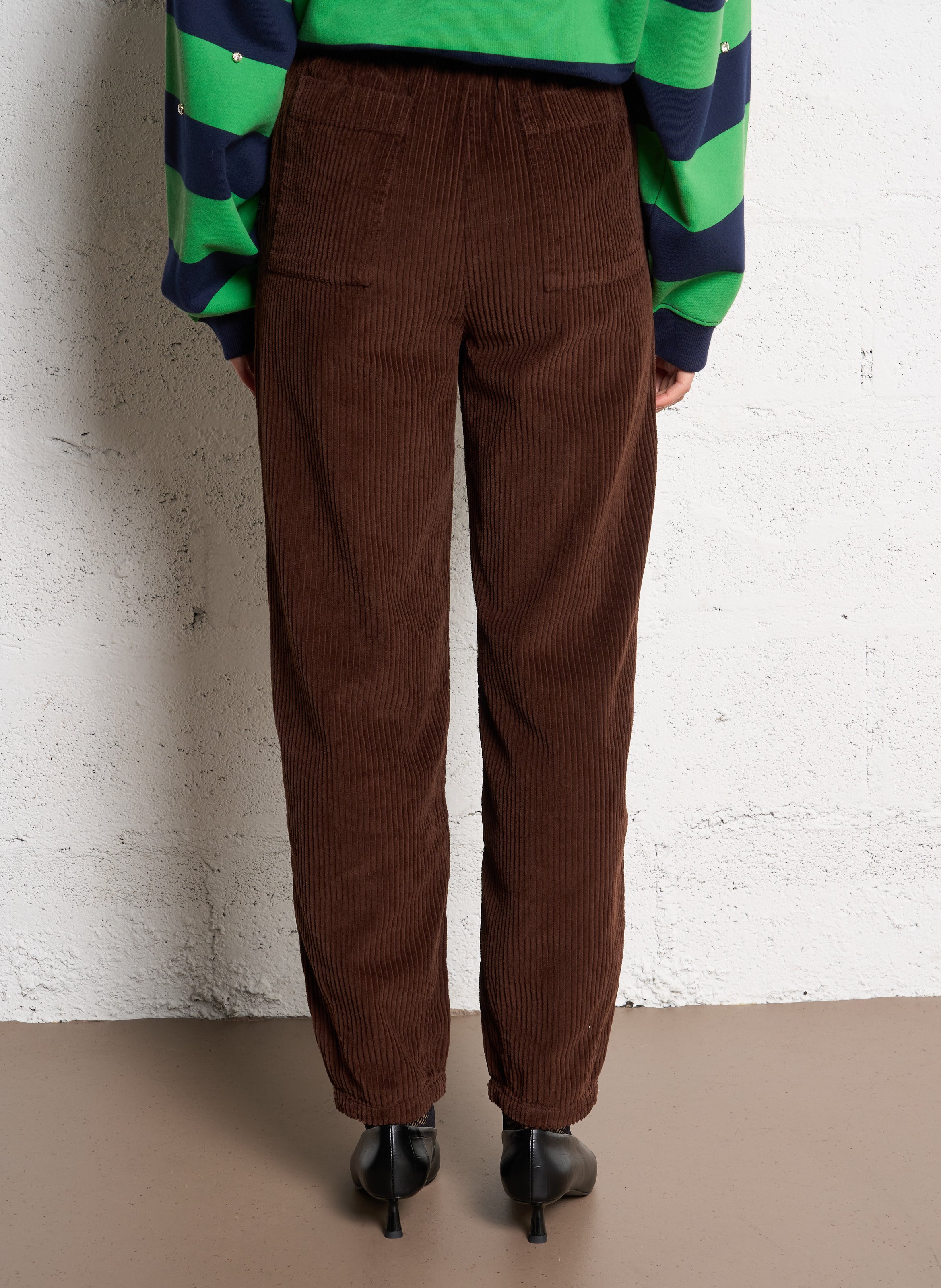 Caprihose aus Cord EMILE ET IDA Braun