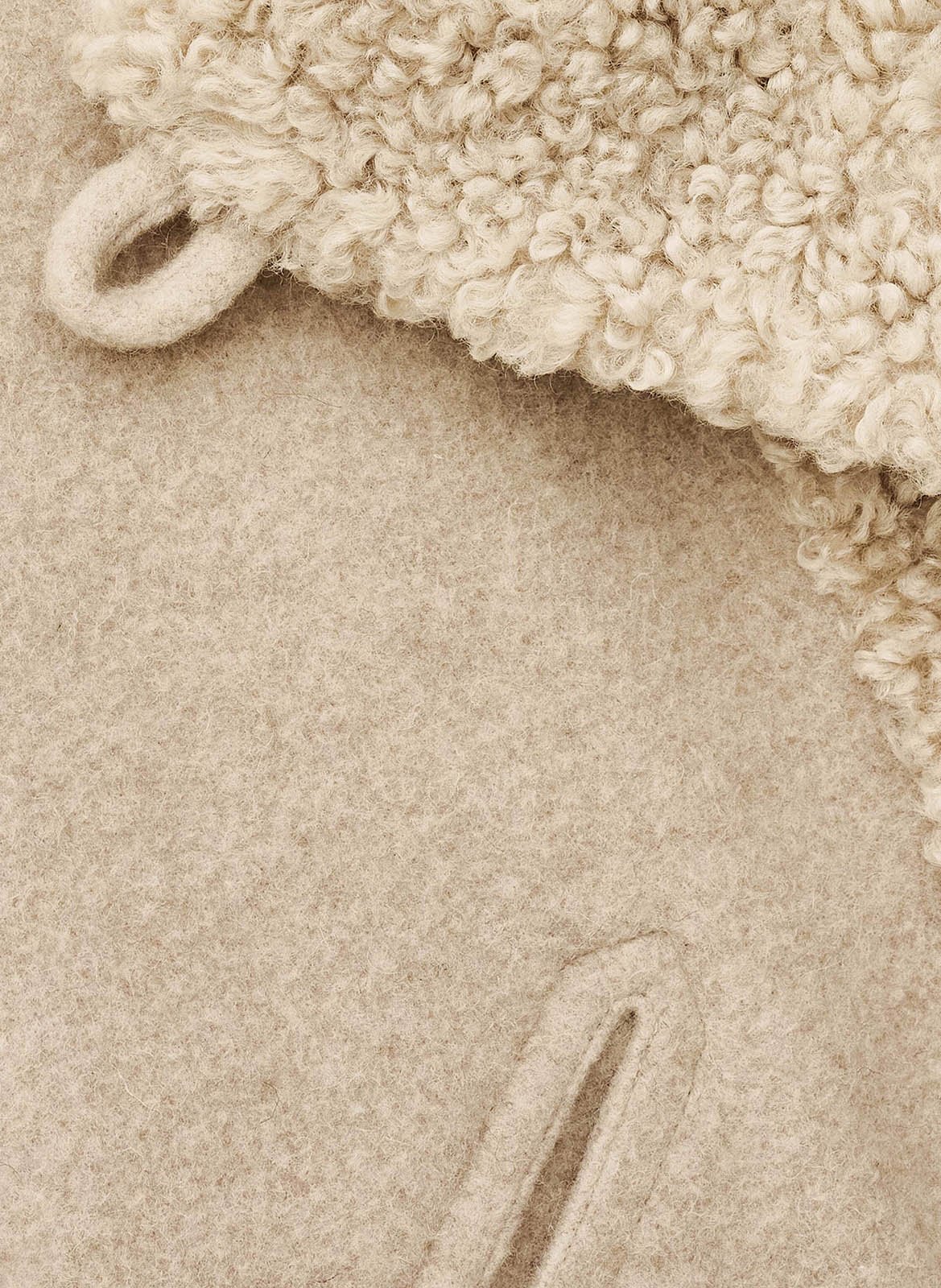 Korte jas met kraag en bonteffect BA&SH Beige