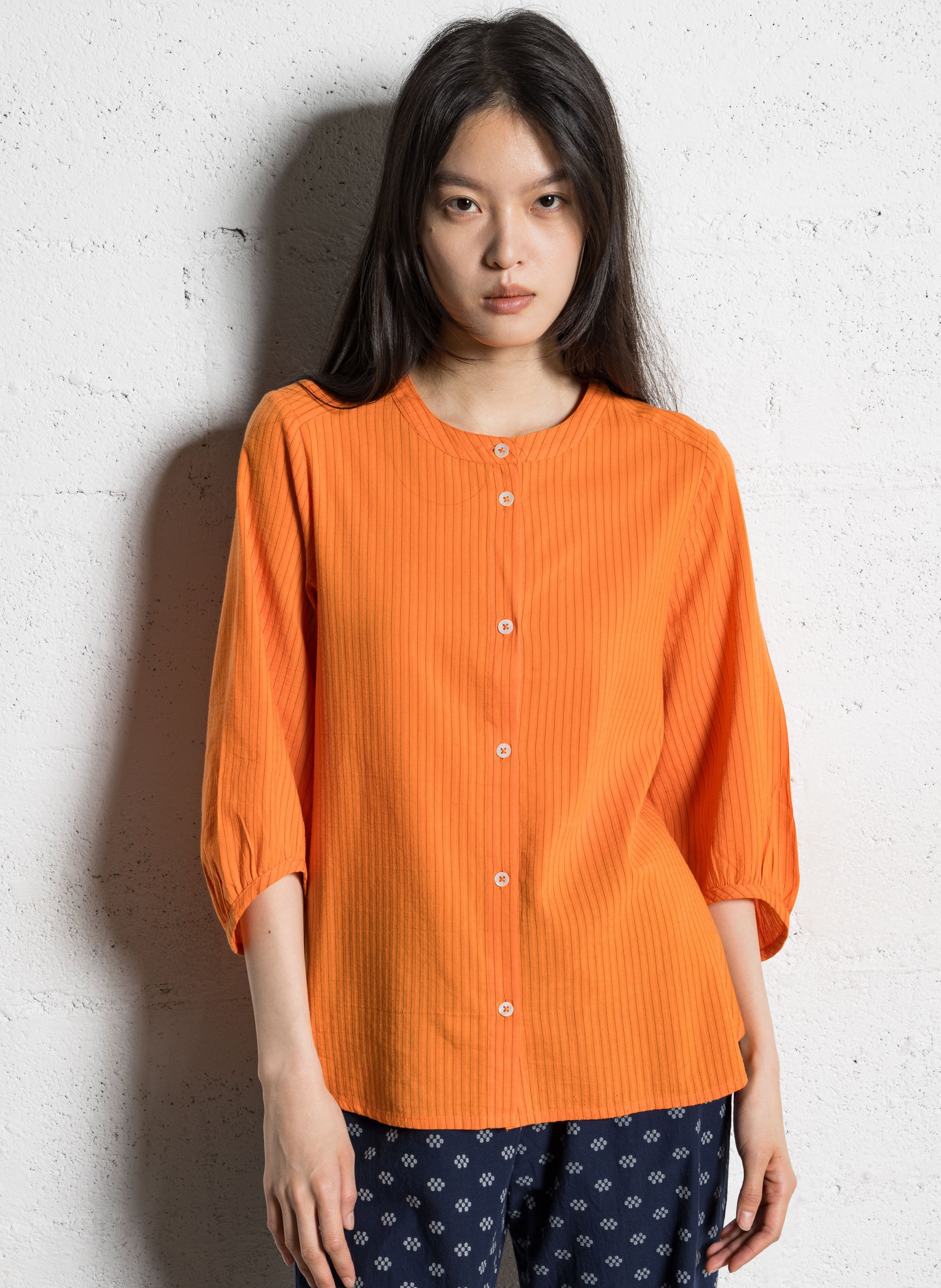 Gestreepte, katoenen top met ronde hals NICE THINGS