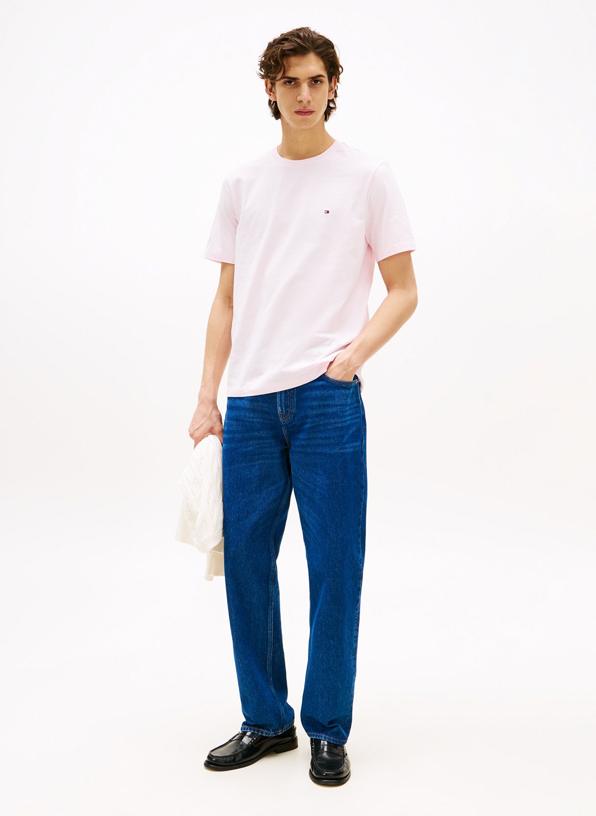 Round-neck cotton T-shirt Pink