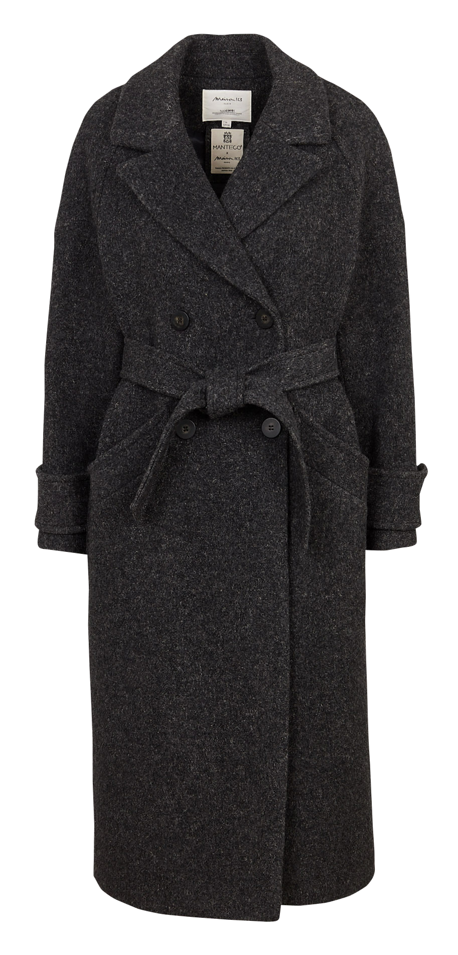 Oversized wool-blend coat with tailored collar MAISON 123 Grey