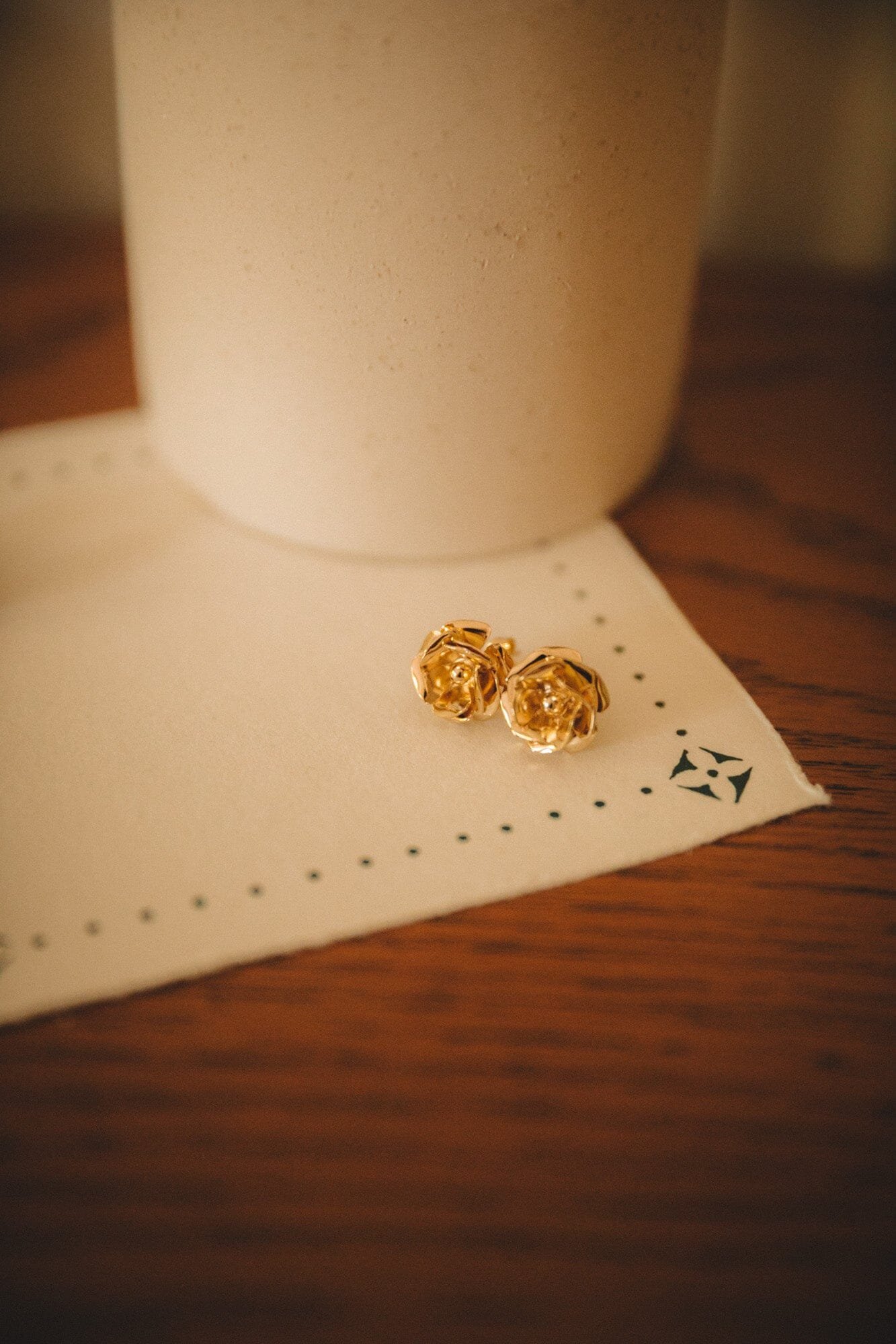 THÉIA - silver-plated flower stud earrings Golden