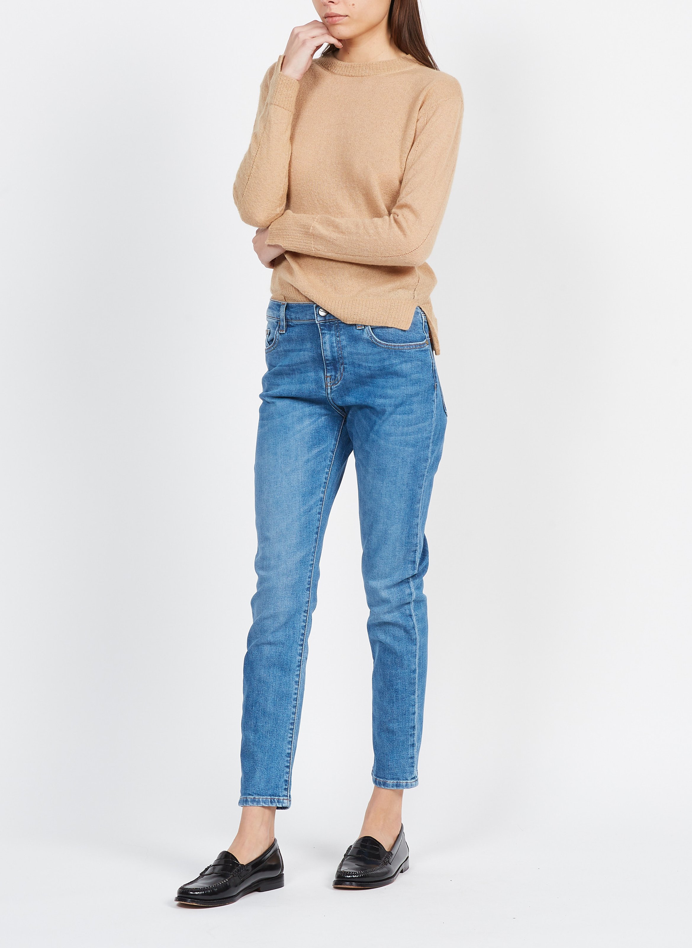 Pull col rond fin MAX MARA LEISURE Doré