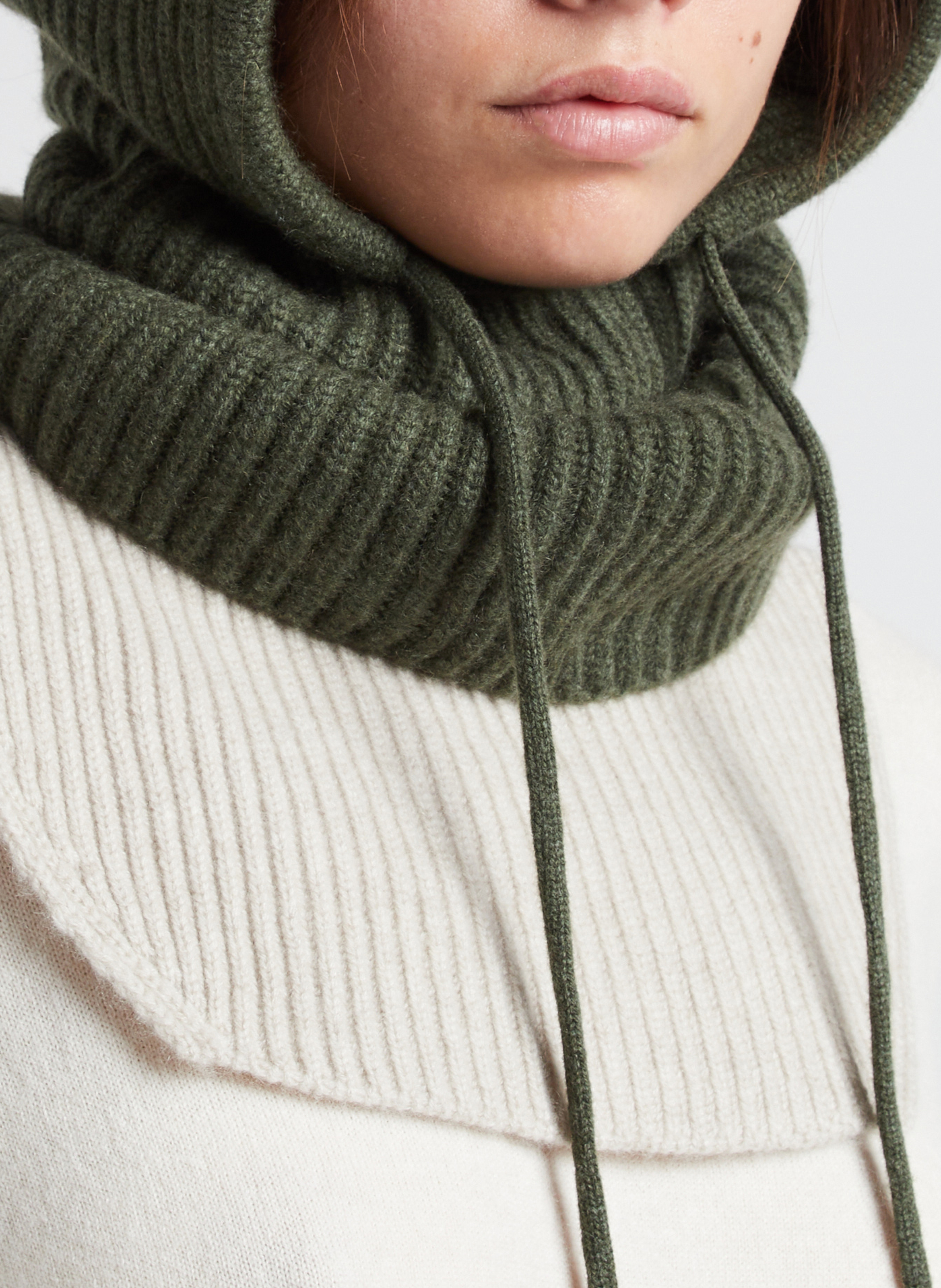 Cashmere balaclava KUJTEN Khaki
