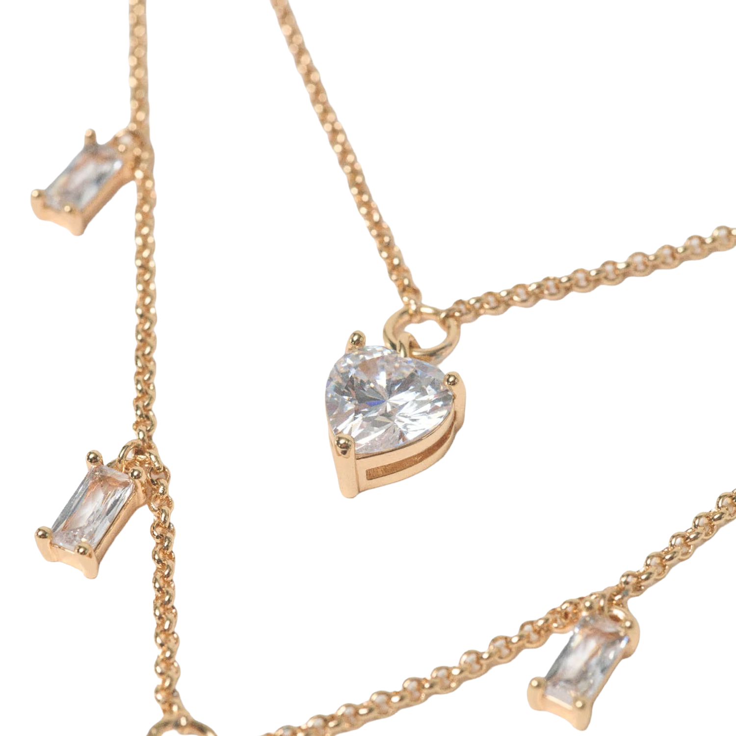 Strass ketting met kettingen MAJE Goudkleurig