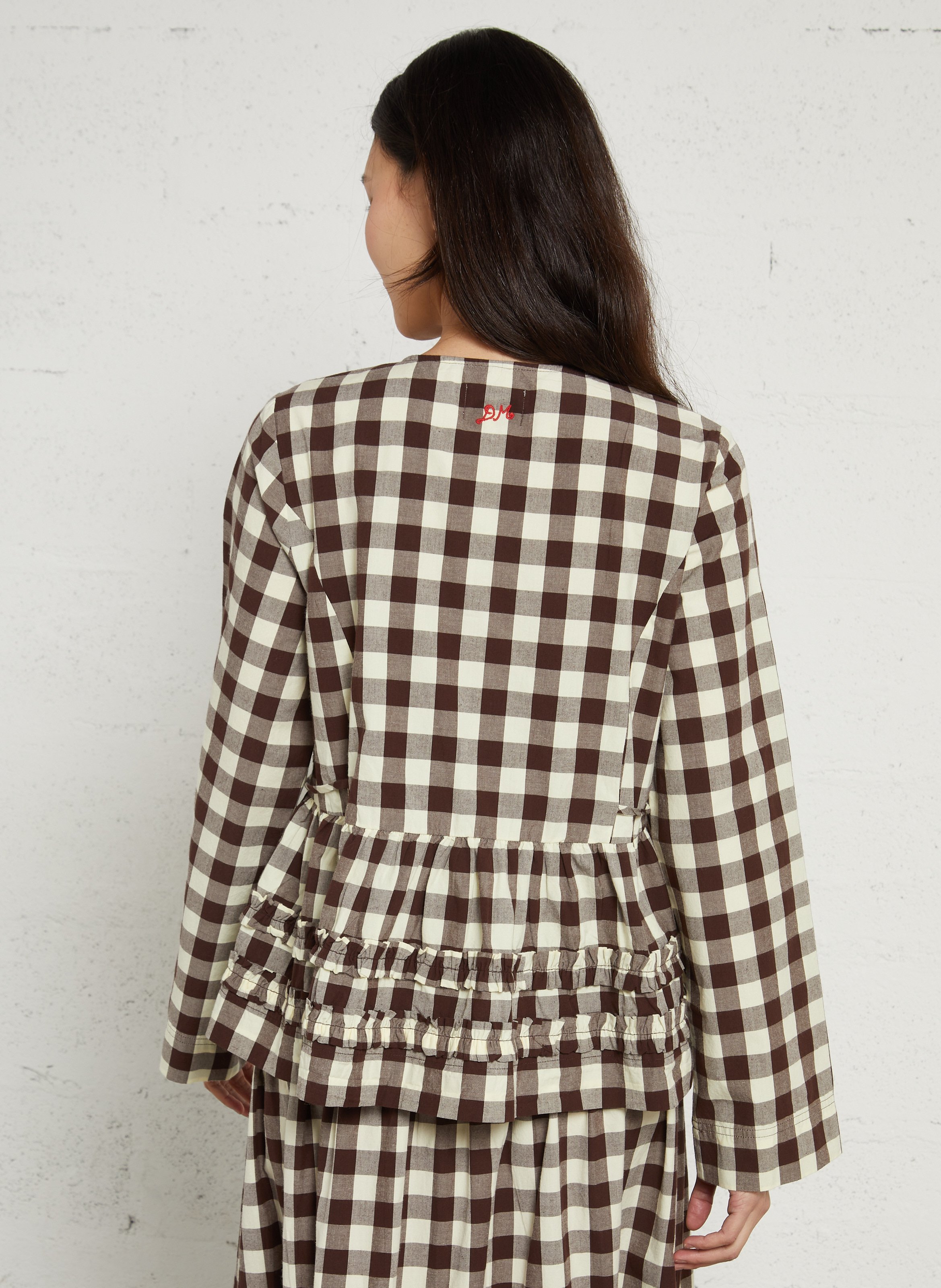 Denim-Top mit Rundhalsausschnitt DAMSON MADDER Beige