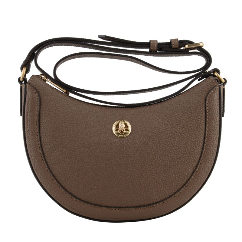 Calfskin leather shoulder bag IMAGE Taupe