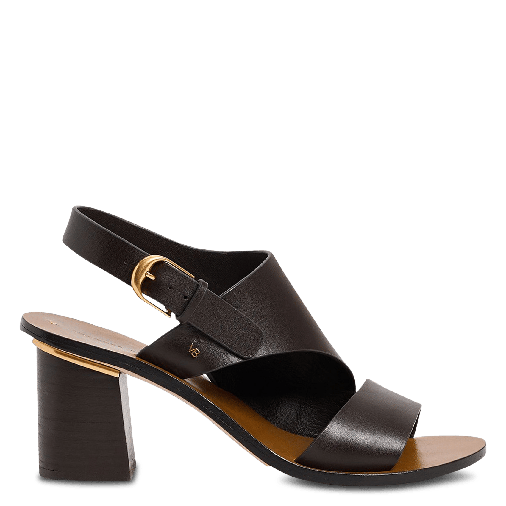 Hoge, leren sandalen VANESSA BRUNO Bruin