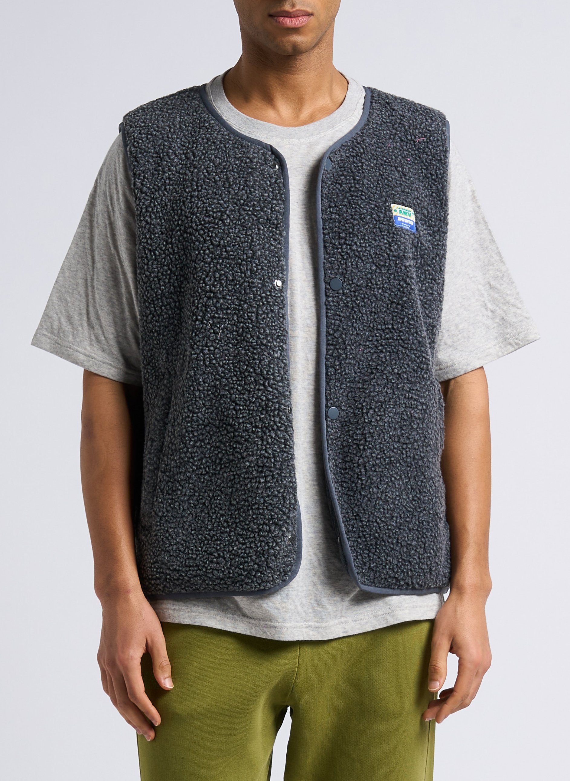 Round-neck sherpa jacket AMERICAN VINTAGE Grey