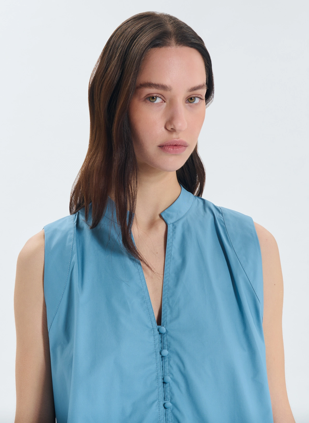 Top ample en coton ZAPA Bleu