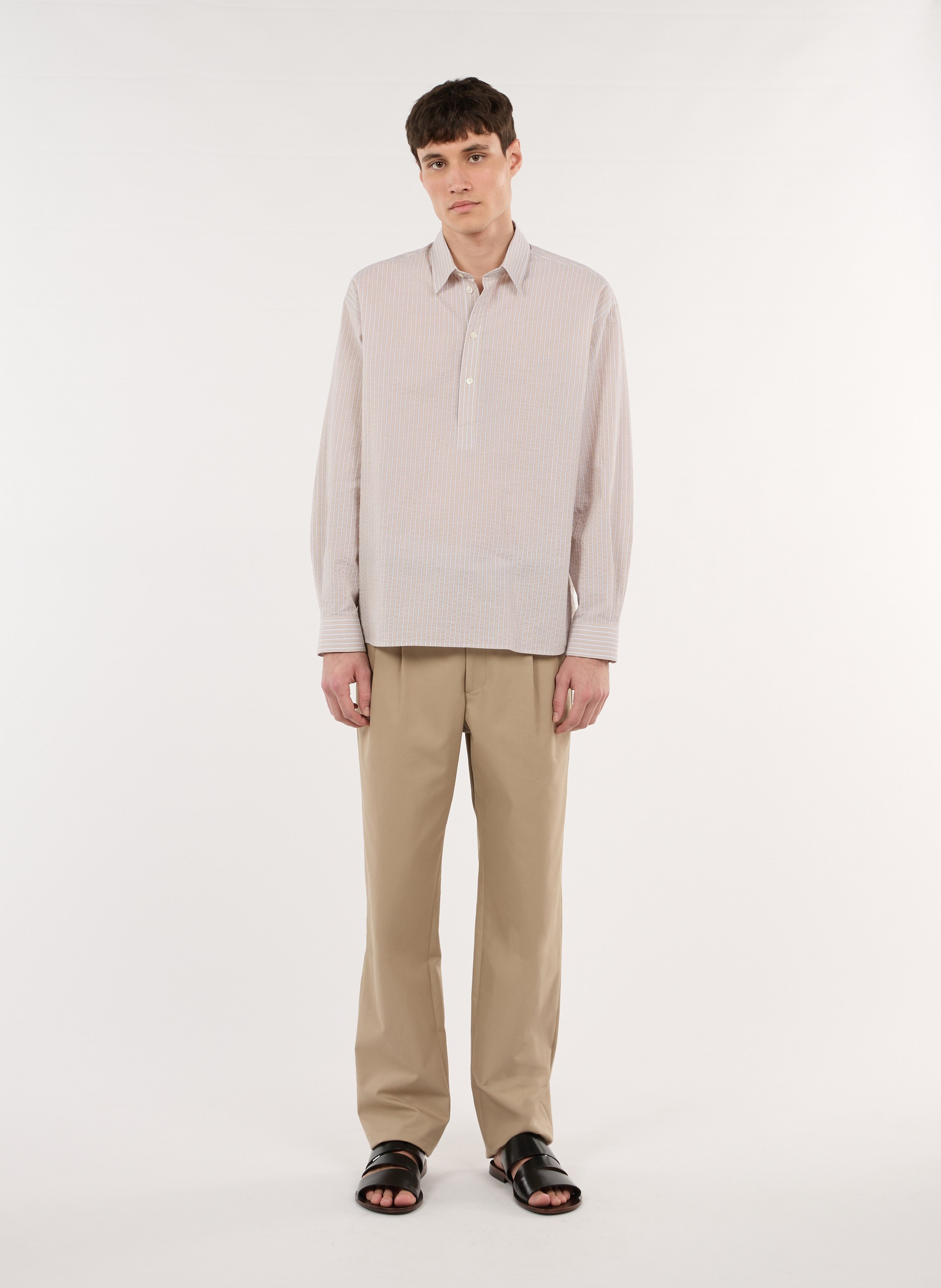 Baumwoll-Bluse SAISON 1865 Beige