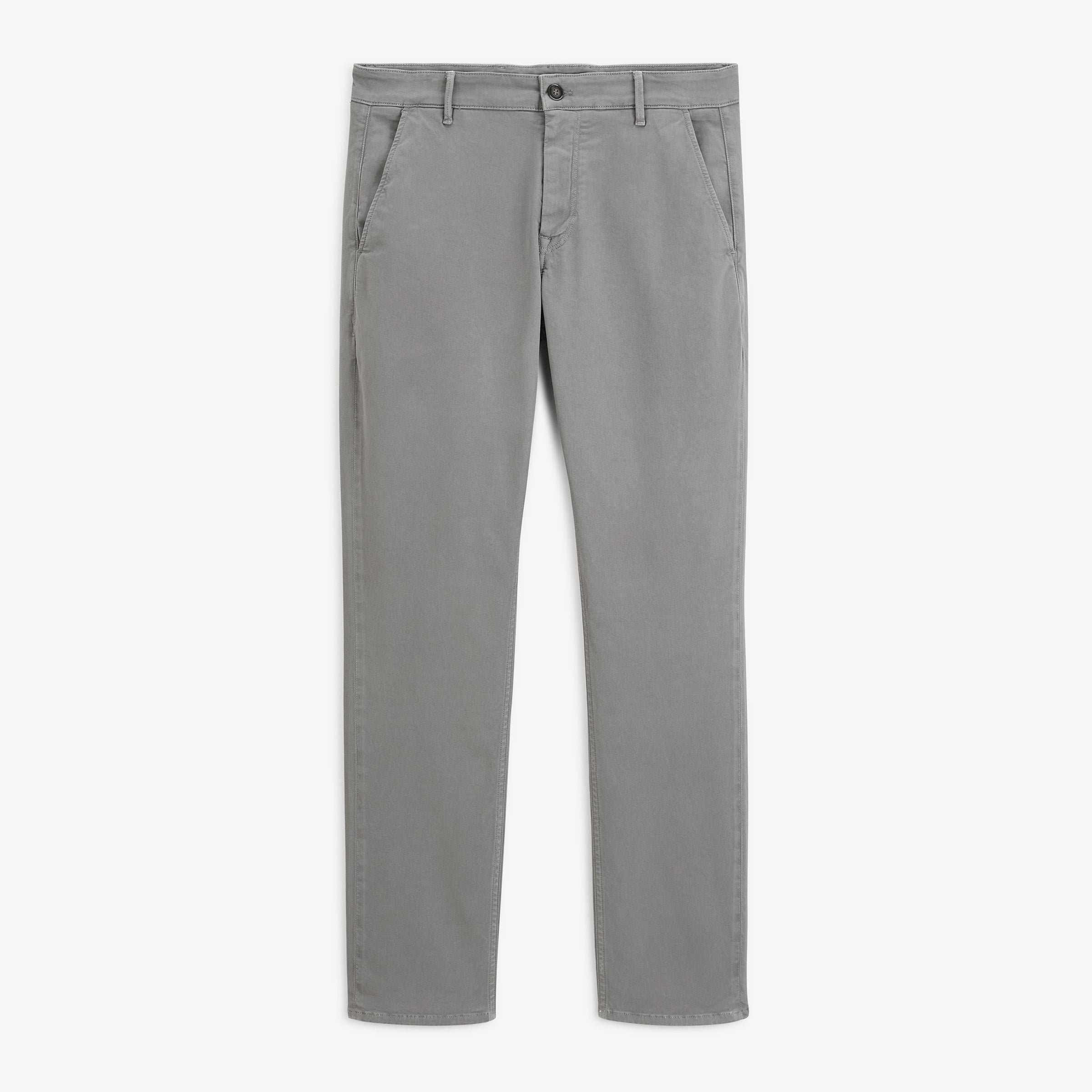 Chino 702 in stretch cotton comfortable fit feather gray SERGE BLANCO Grey