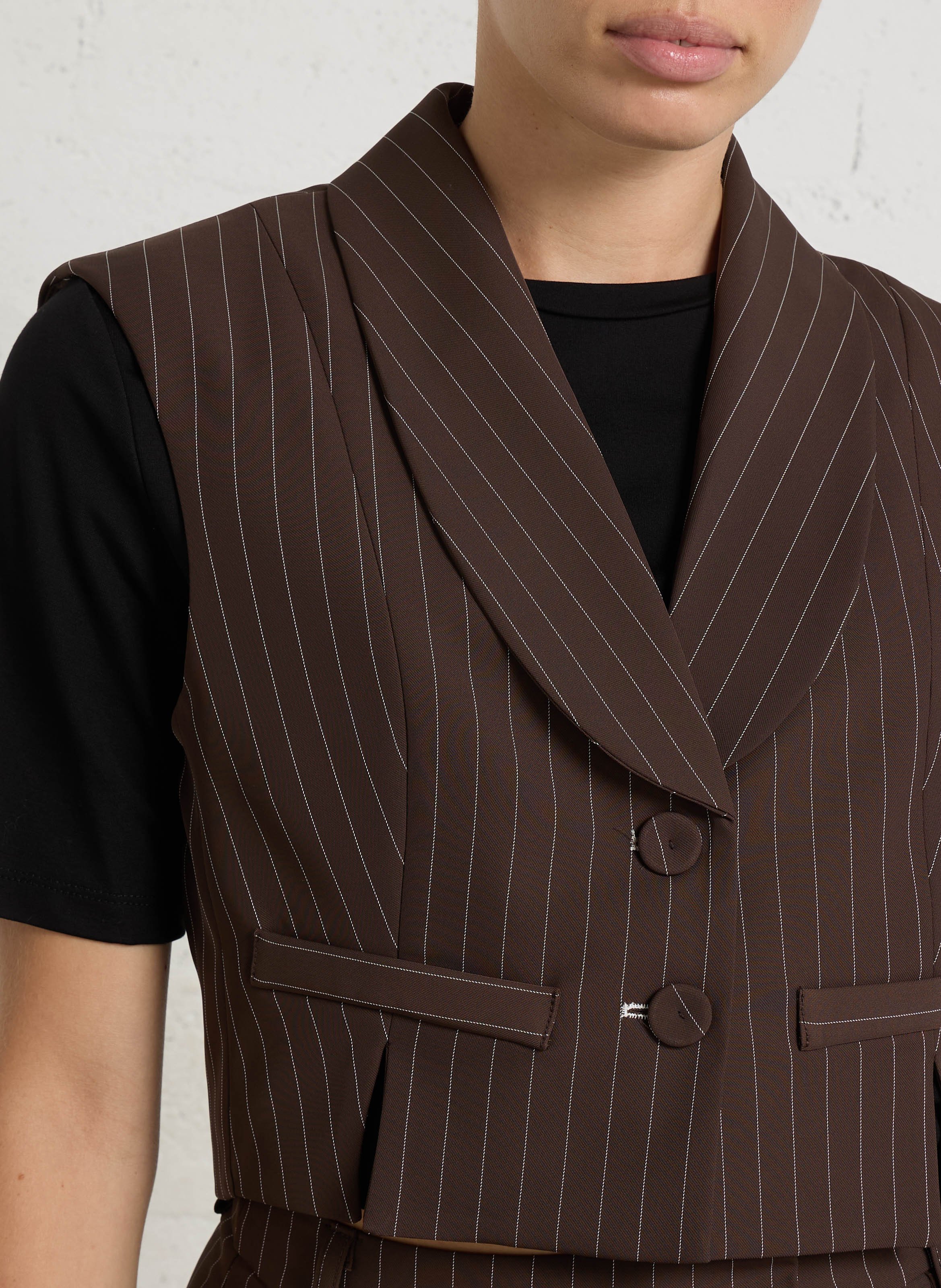 Gerade geschnittene Jacke mit Streifen IMPERIAL Braun