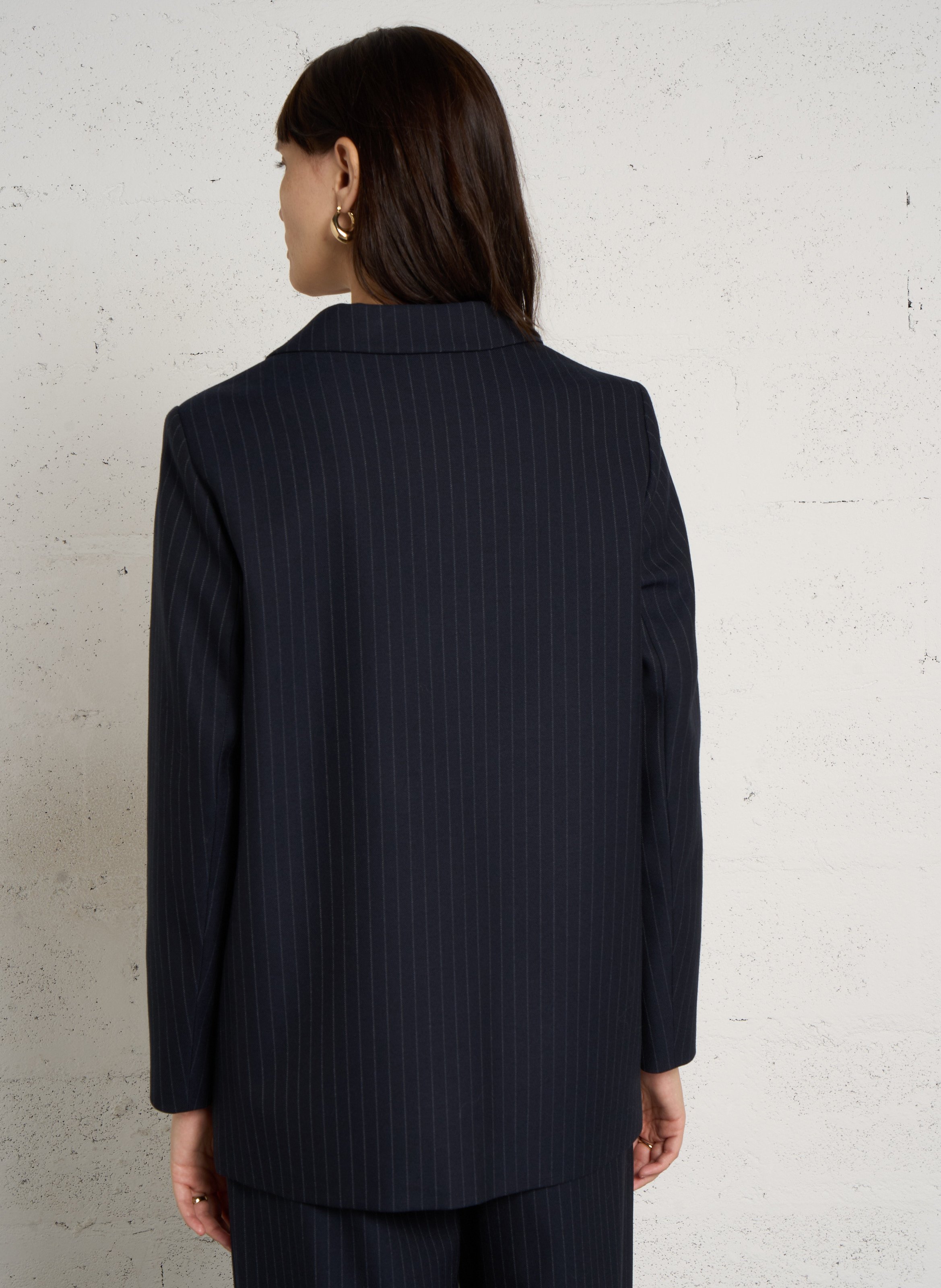 Veste blazer droit à rayures  MAISON 123 Bleu