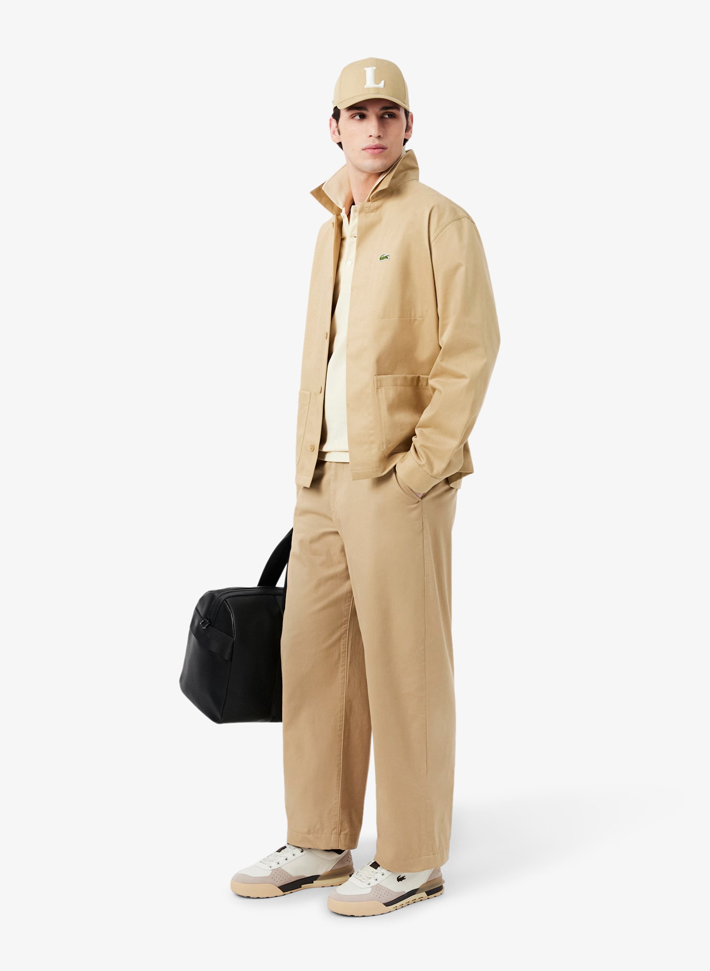 Baskets basses en cuir LACOSTE Blanc