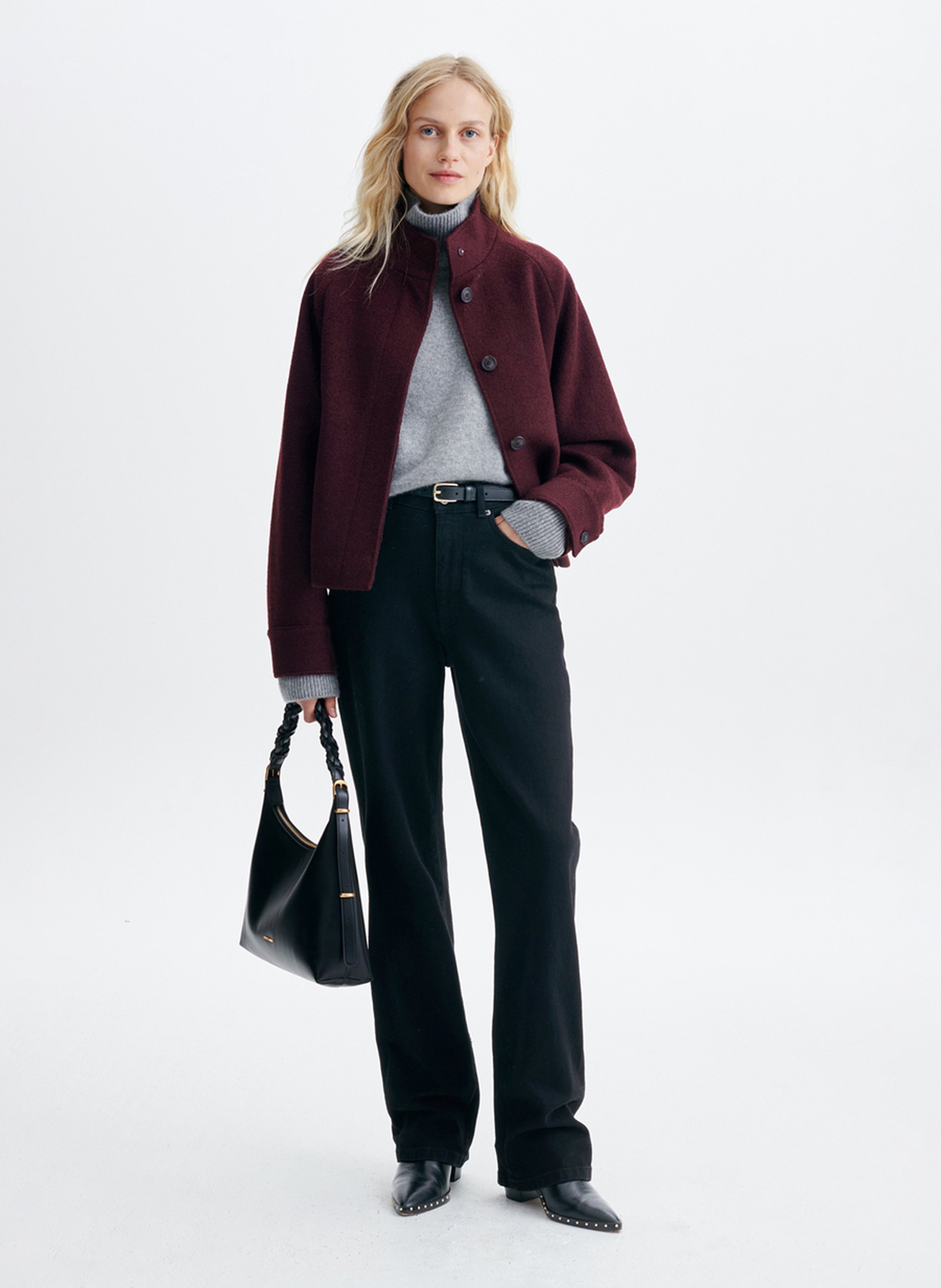 Veste droite col montant VANESSA BRUNO Rood