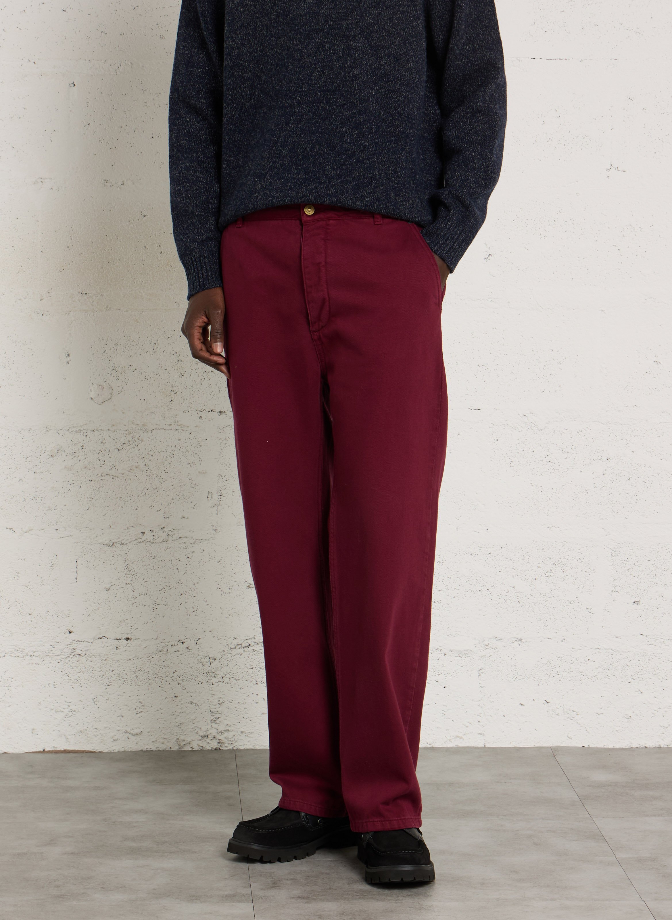 Jean droit en coton CHEVIGNON Violet