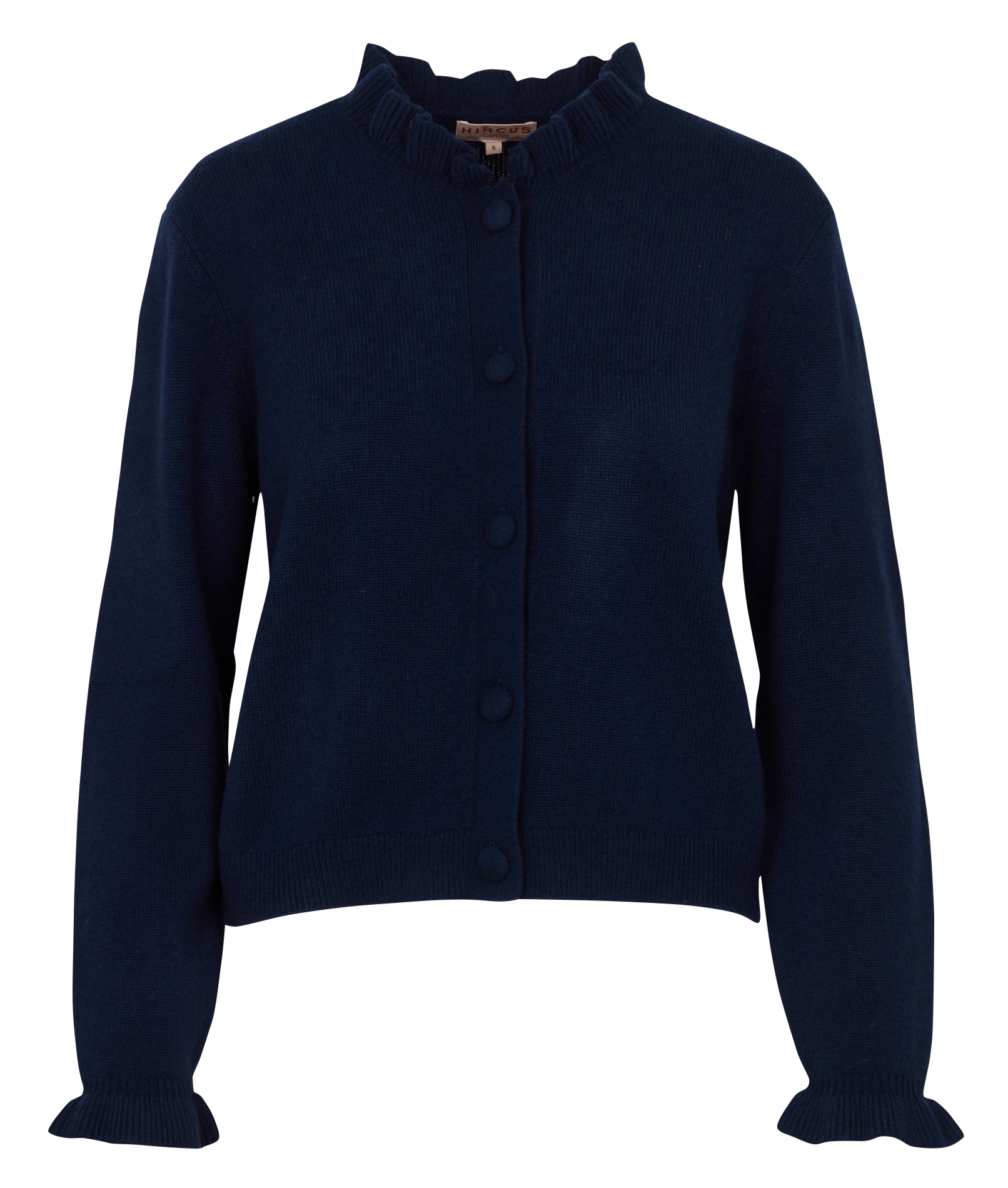 Recht vest met opstaande kraag van kasjmier HIRCUS Blauw