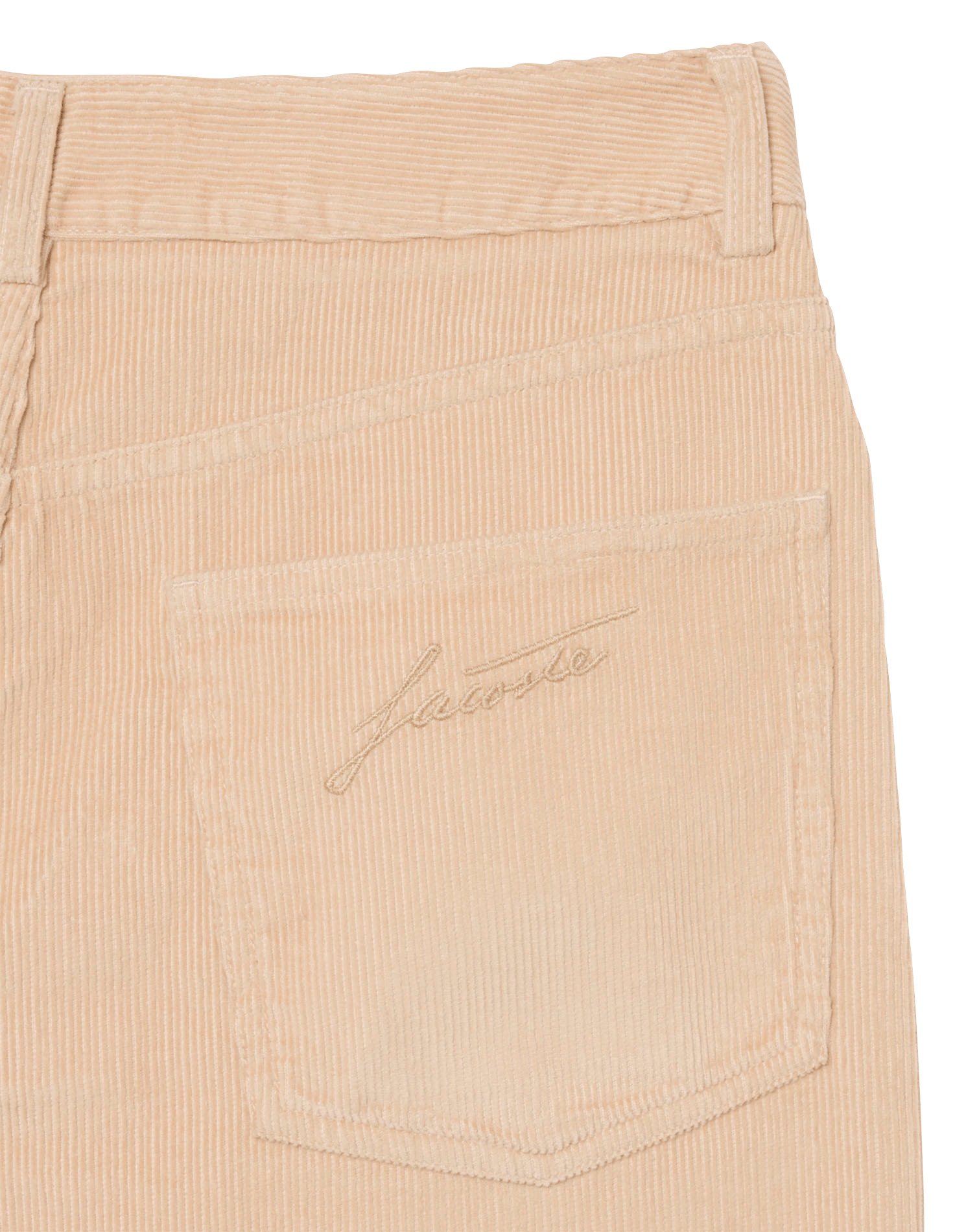 Cotton corduroy straight-leg pants LACOSTE Beige